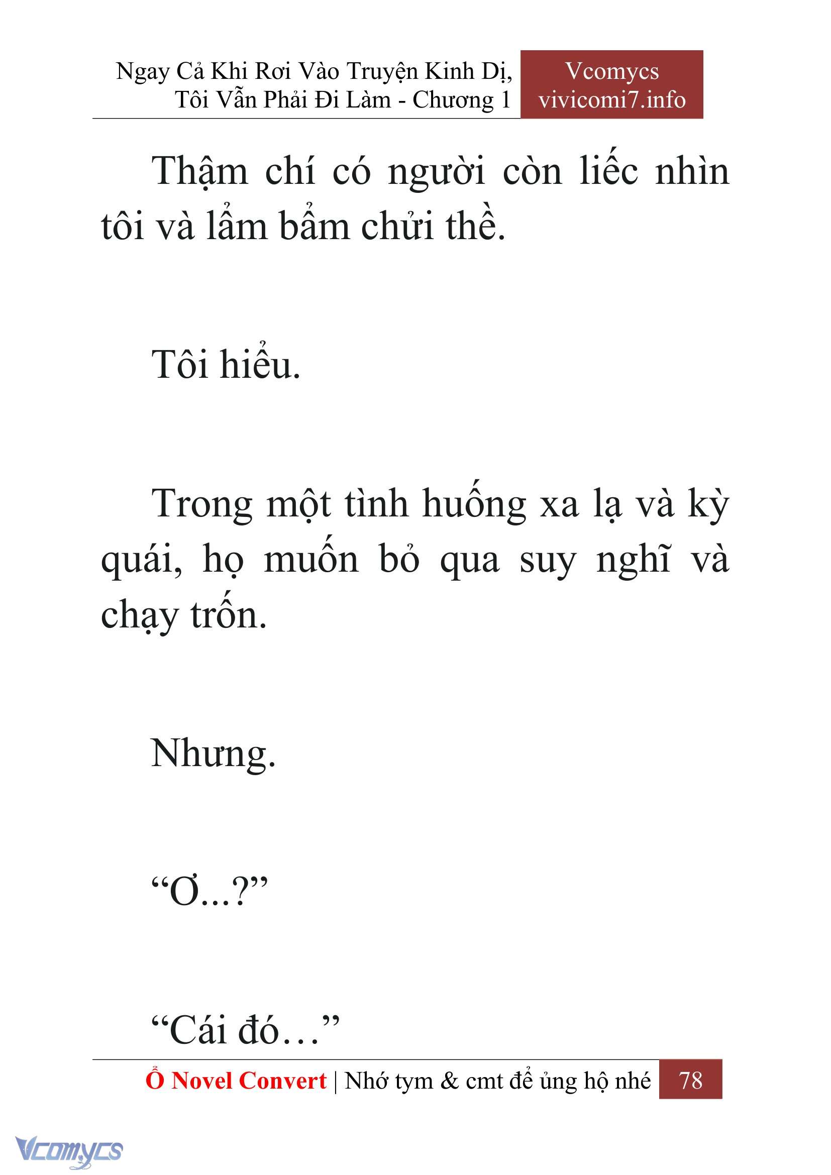 [Novel] Ngay Cả Khi Rơi Vào Truyện Kinh Dị, Tôi Vẫn Phải Đi Làm Chapter  1 - 80