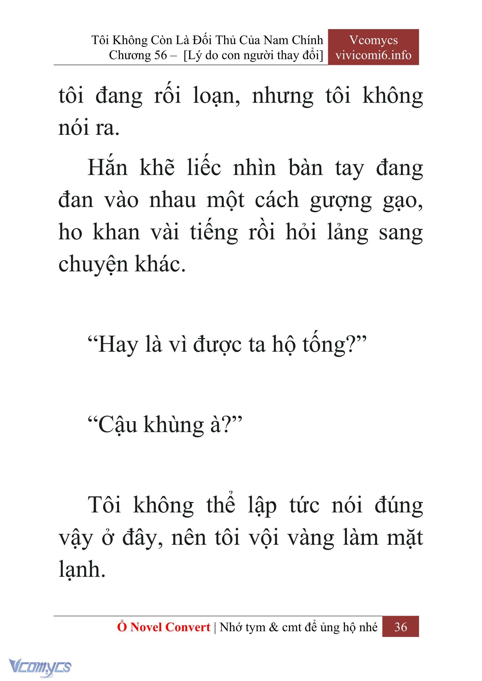 [Novel] Tôi Không Còn Là Đối Thủ Của Nam Chính Chapter  56 - 38