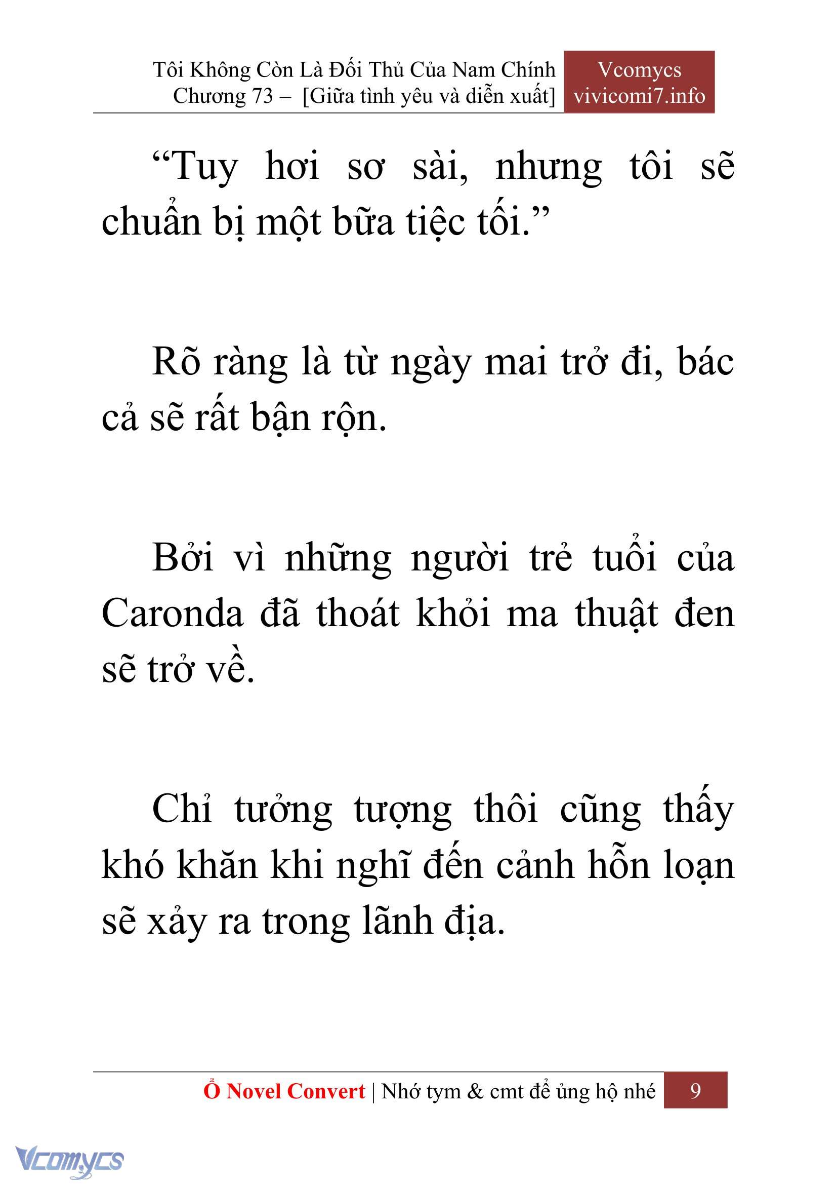 [Novel] Tôi Không Còn Là Đối Thủ Của Nam Chính Chapter  73 - 11