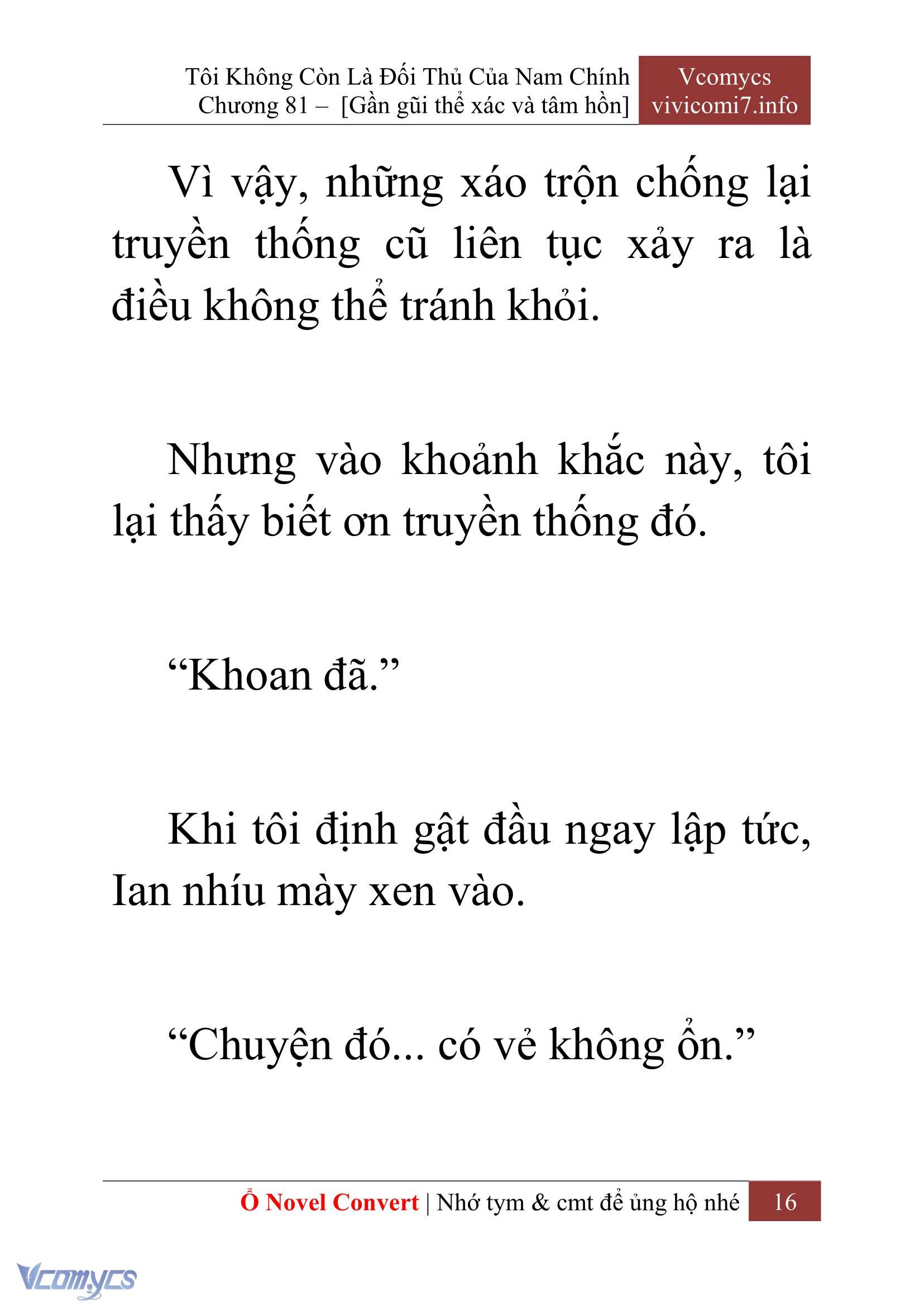 [Novel] Tôi Không Còn Là Đối Thủ Của Nam Chính Chapter  81 - 18