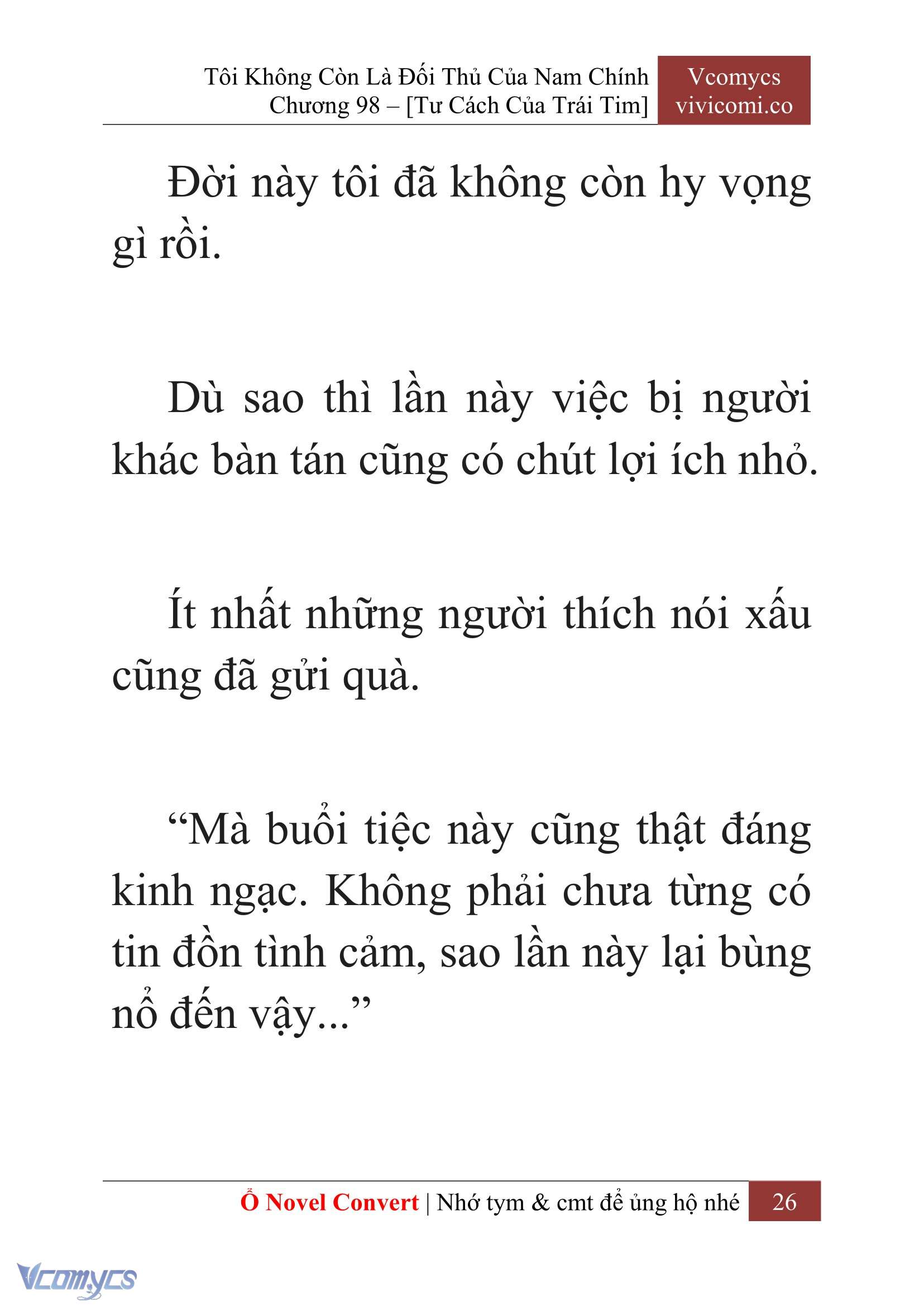 [Novel] Tôi Không Còn Là Đối Thủ Của Nam Chính Chapter  98 - 28
