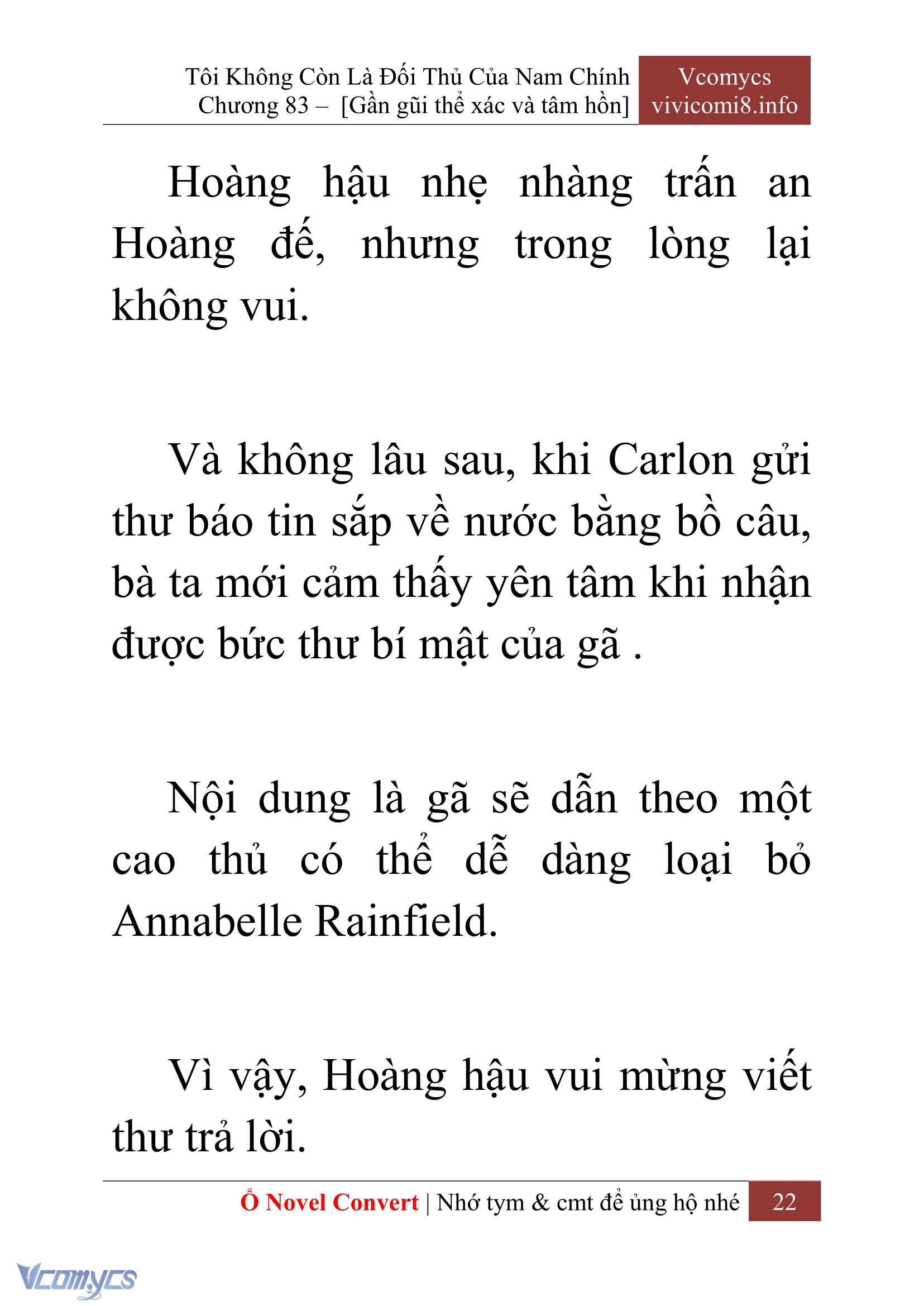 [Novel] Tôi Không Còn Là Đối Thủ Của Nam Chính Chapter  83 - 24