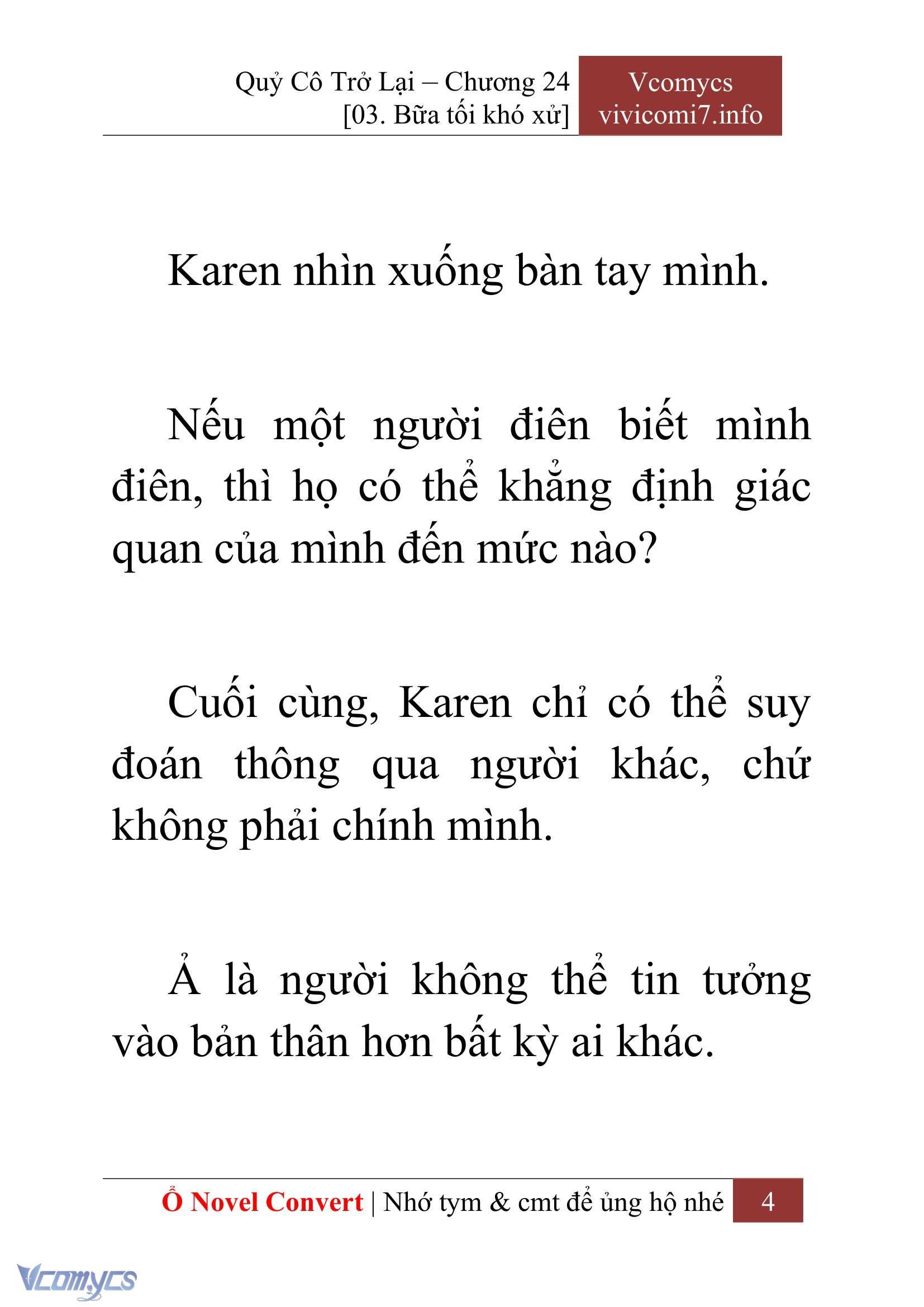 [Novel] Quý Cô Trở Lại Chapter  24 - 6