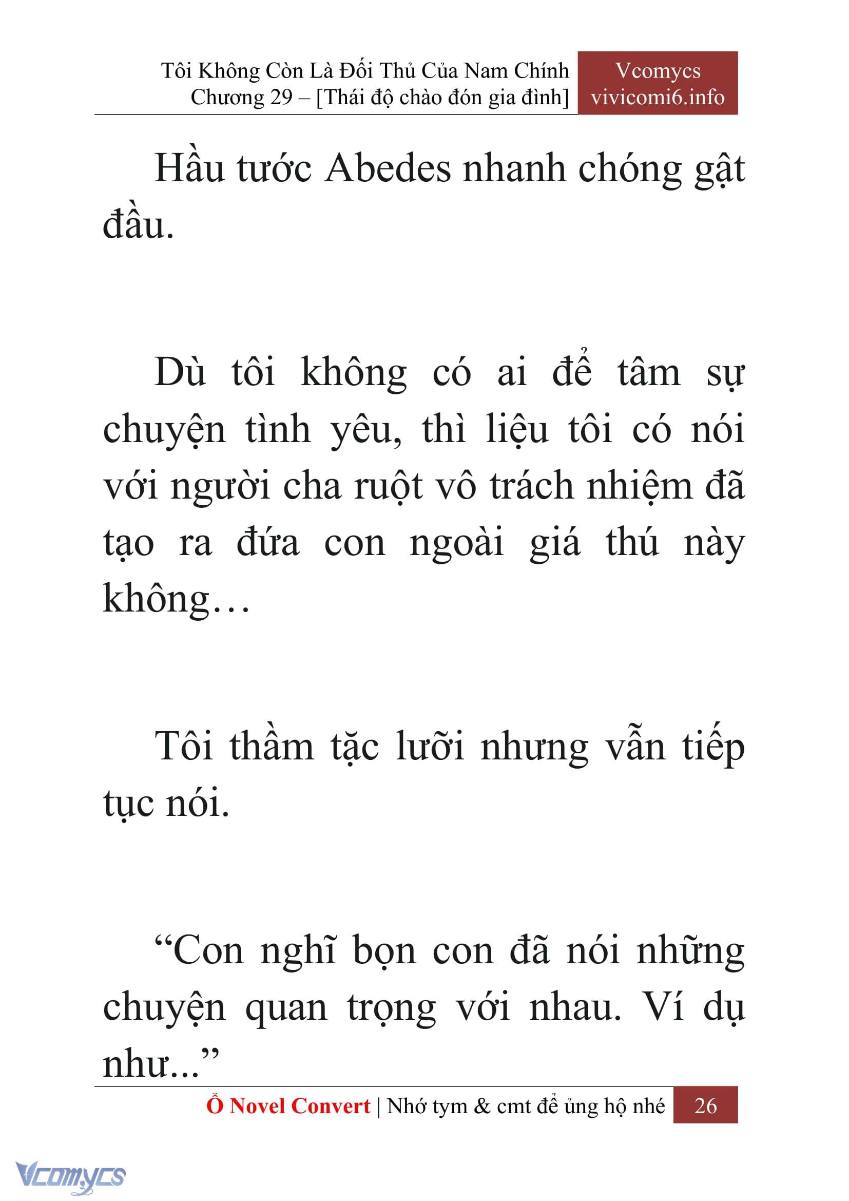 [Novel] Tôi Không Còn Là Đối Thủ Của Nam Chính Chapter  29 - 28