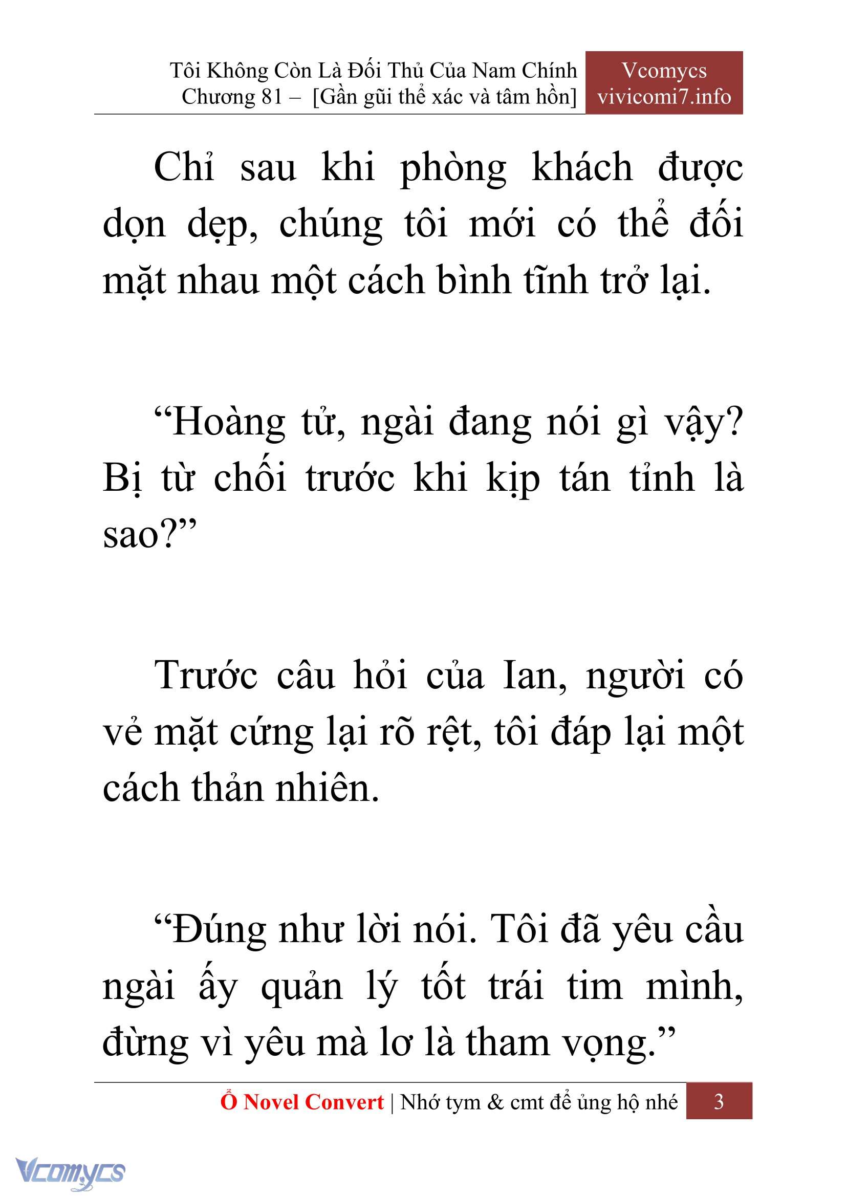 [Novel] Tôi Không Còn Là Đối Thủ Của Nam Chính Chapter  81 - 5