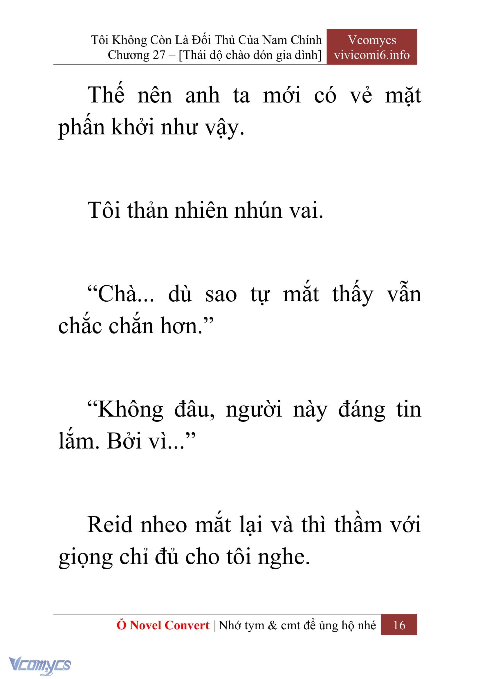 [Novel] Tôi Không Còn Là Đối Thủ Của Nam Chính Chapter  27 - 18