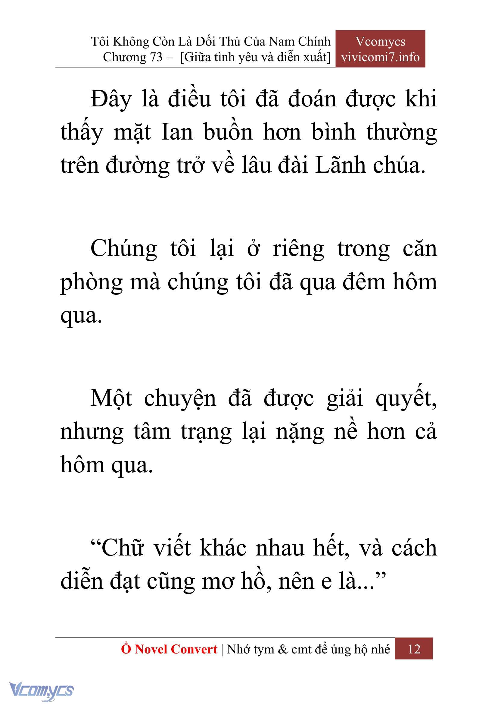 [Novel] Tôi Không Còn Là Đối Thủ Của Nam Chính Chapter  73 - 14