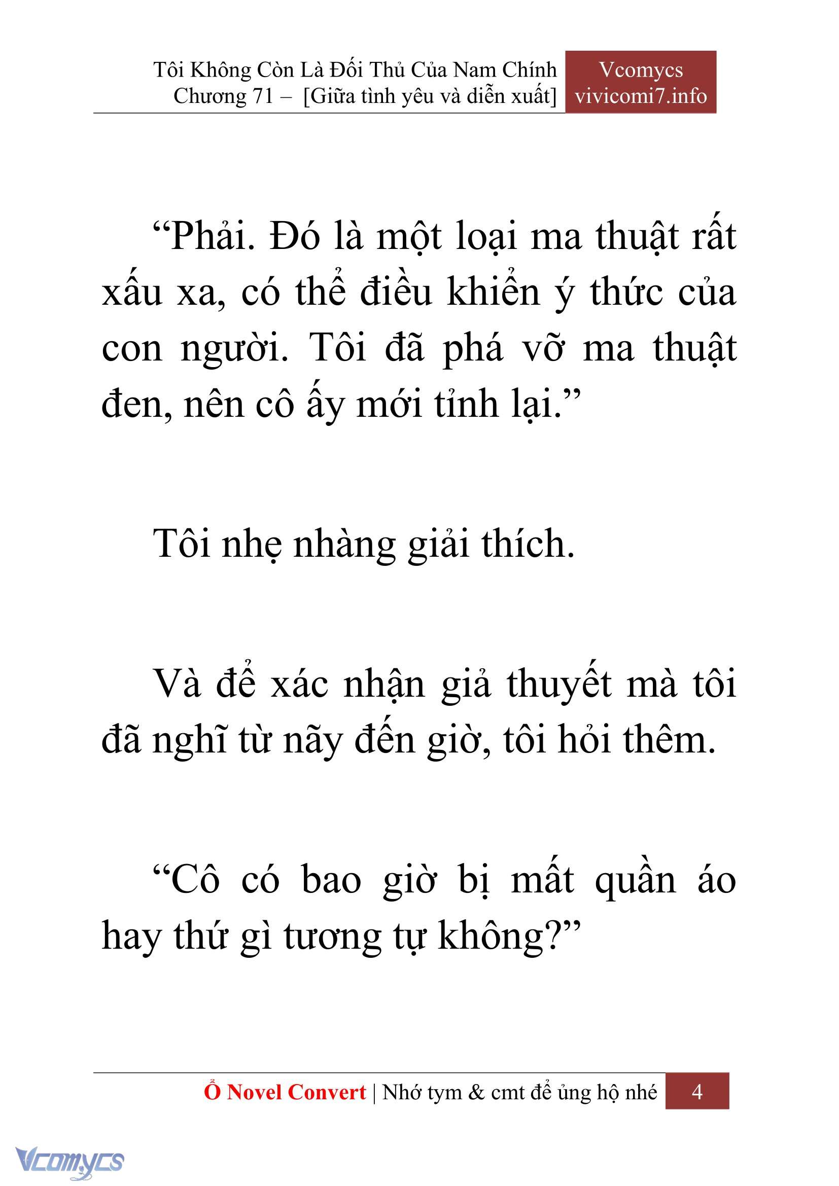 [Novel] Tôi Không Còn Là Đối Thủ Của Nam Chính Chapter  71 - 6