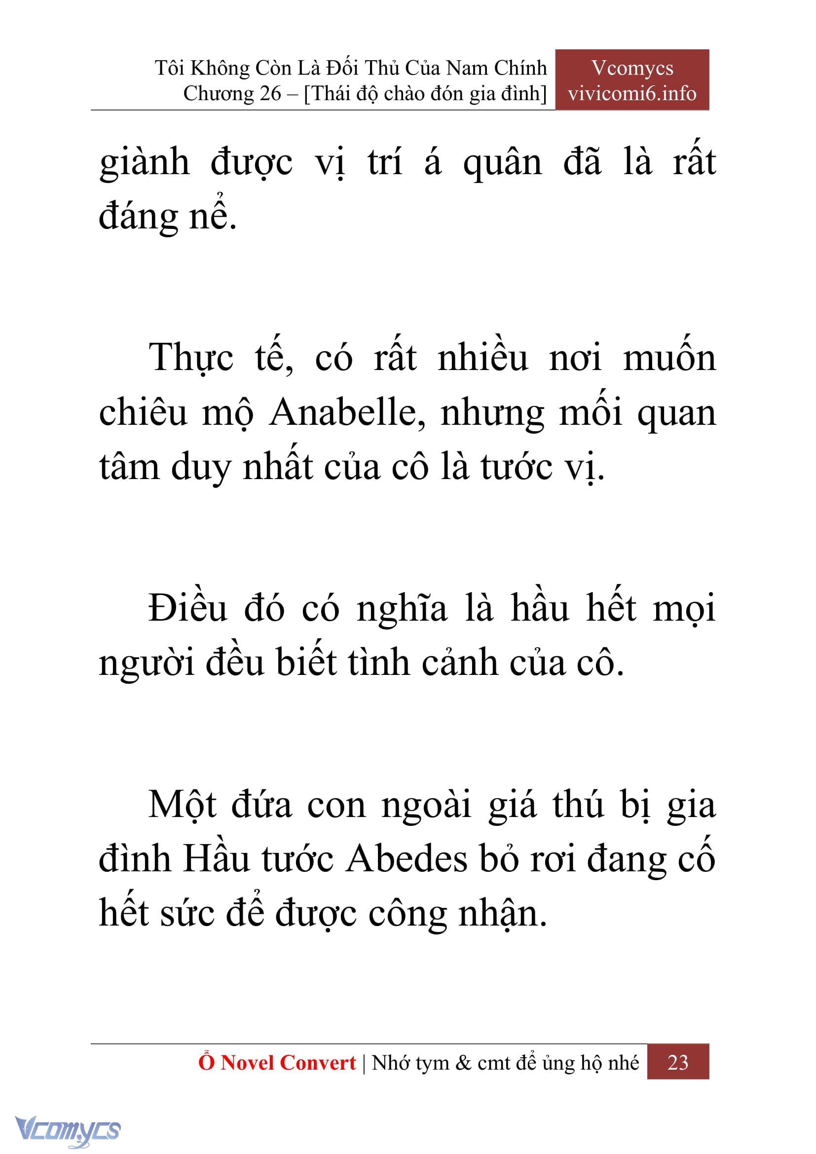 [Novel] Tôi Không Còn Là Đối Thủ Của Nam Chính Chapter  26 - 25