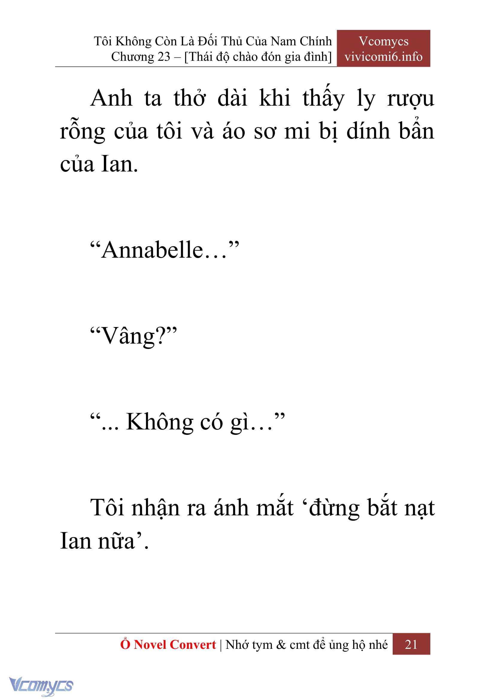 [Novel] Tôi Không Còn Là Đối Thủ Của Nam Chính Chapter  23 - 23