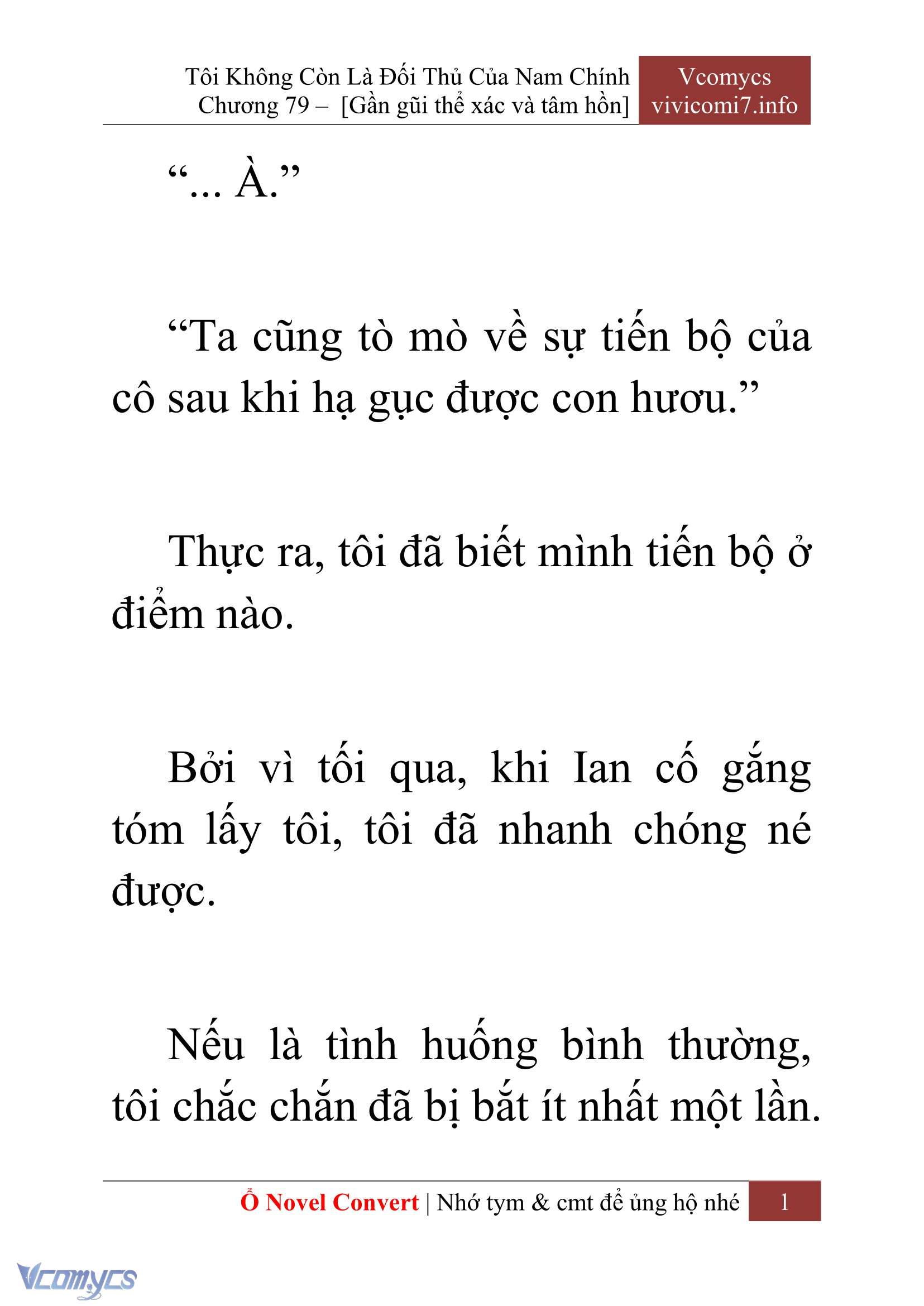 [Novel] Tôi Không Còn Là Đối Thủ Của Nam Chính Chapter  79 - 3