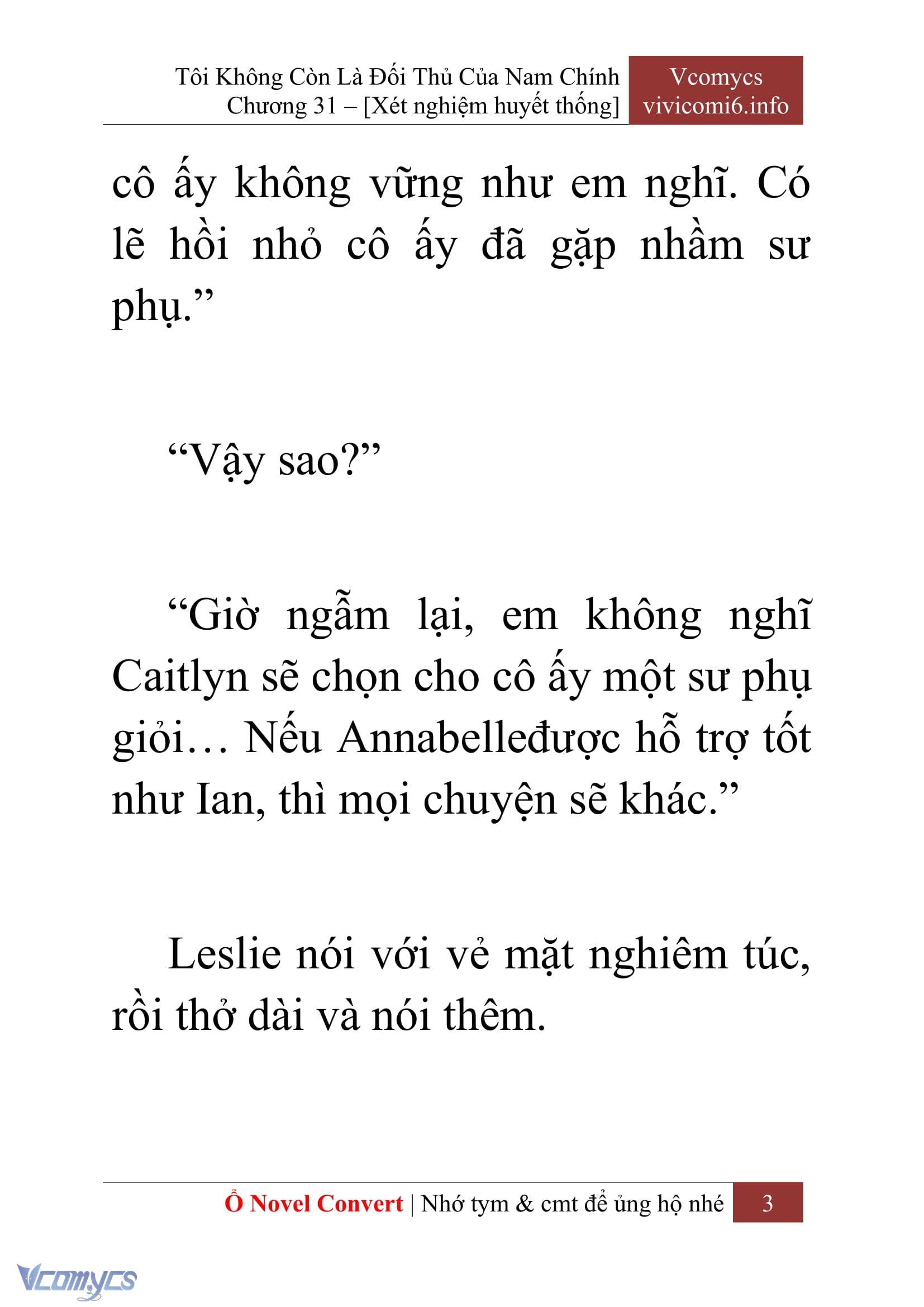 [Novel] Tôi Không Còn Là Đối Thủ Của Nam Chính Chapter  31 - 5