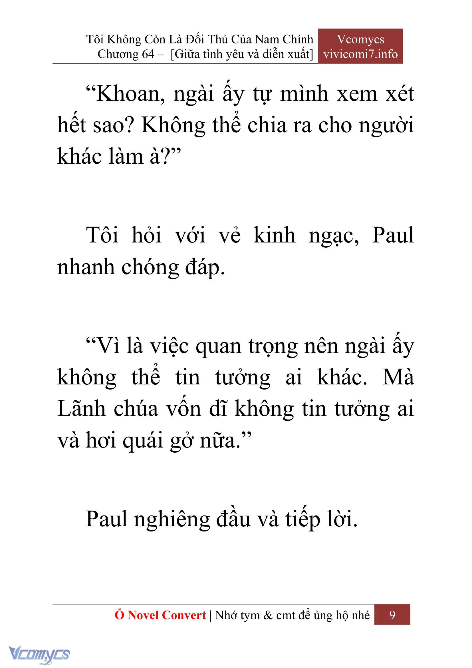 [Novel] Tôi Không Còn Là Đối Thủ Của Nam Chính Chapter  64 - 11