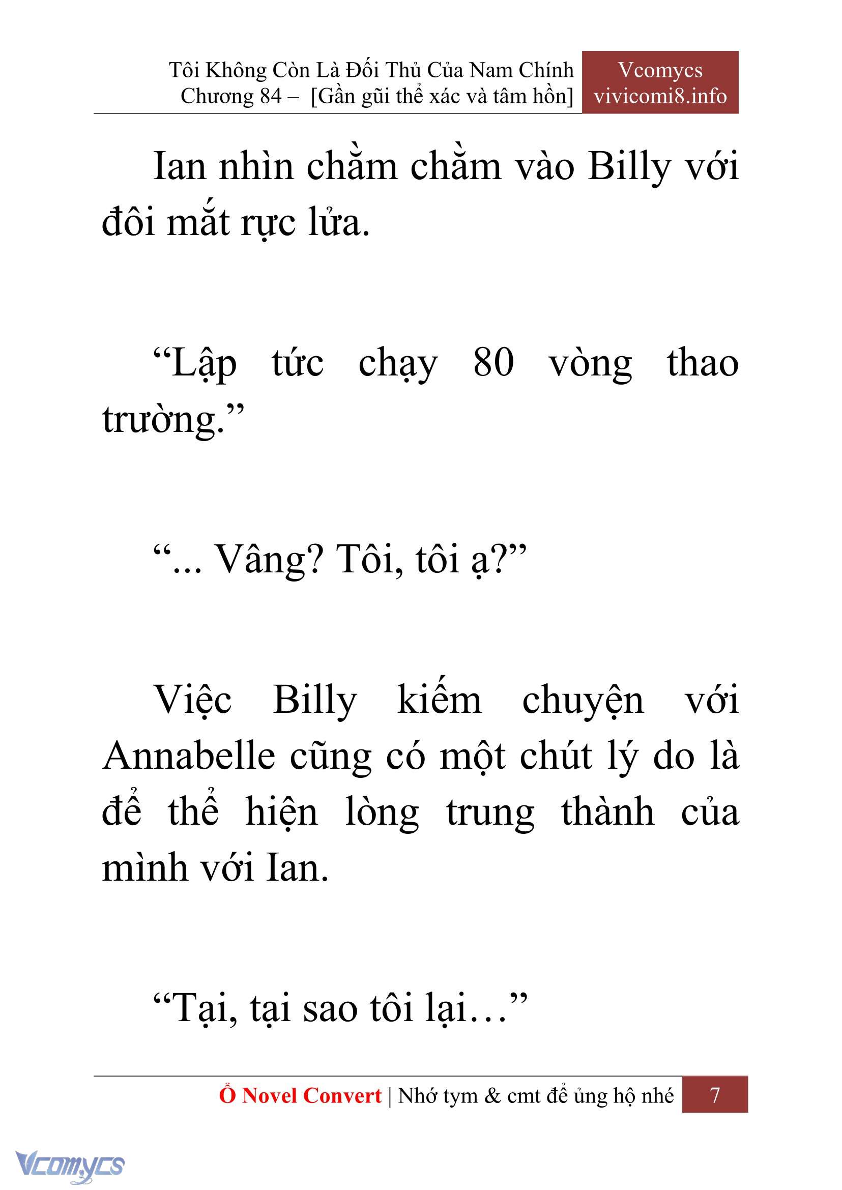 [Novel] Tôi Không Còn Là Đối Thủ Của Nam Chính Chapter  84 - 9