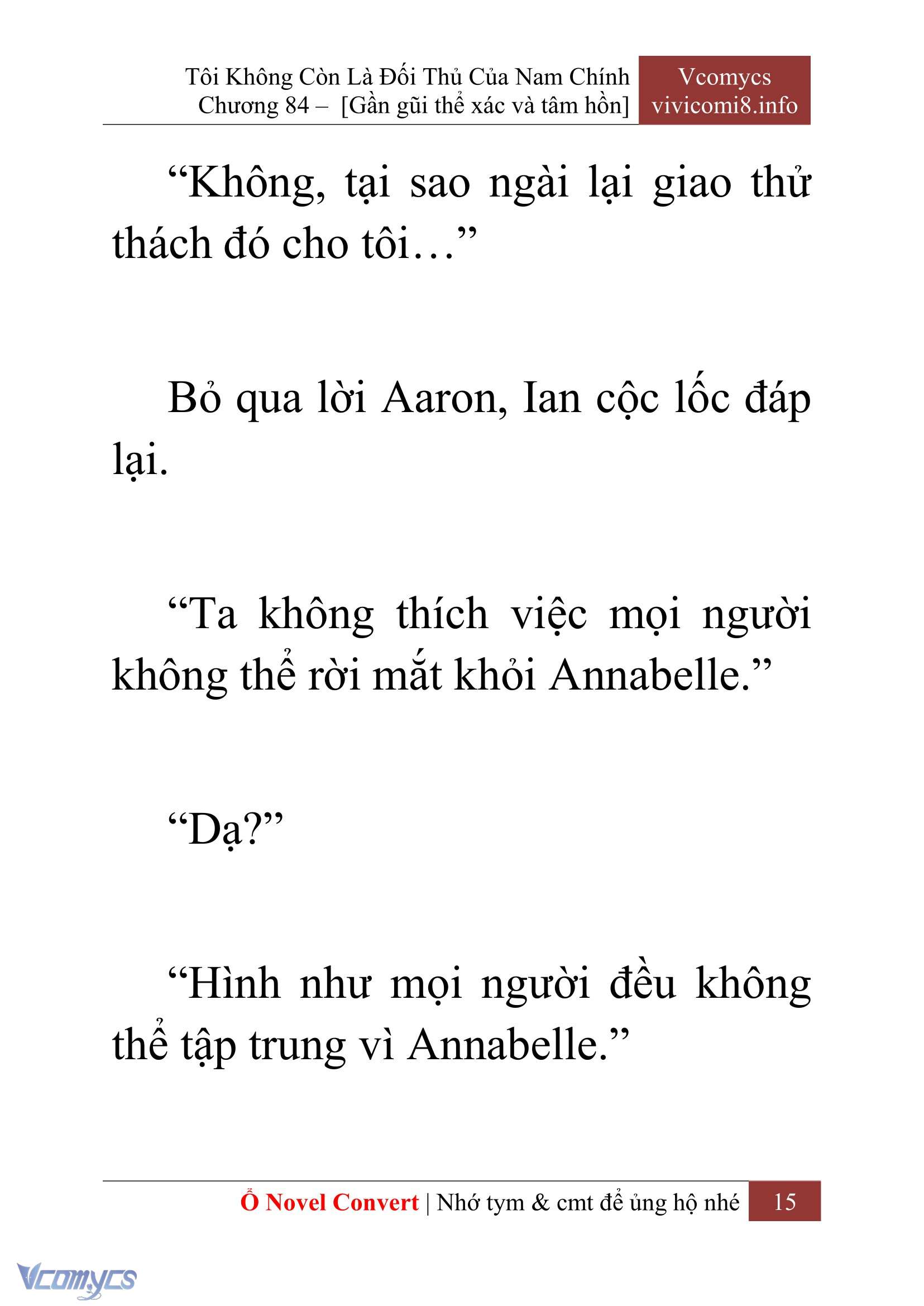 [Novel] Tôi Không Còn Là Đối Thủ Của Nam Chính Chapter  84 - 17