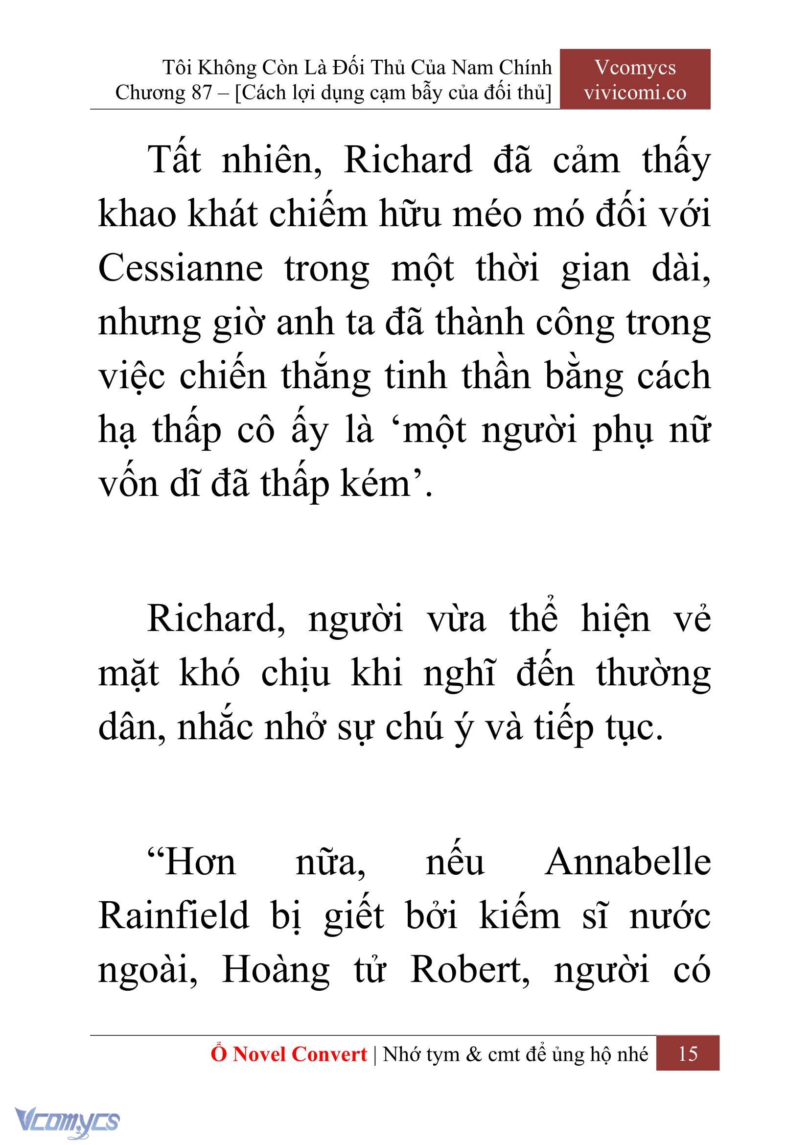 [Novel] Tôi Không Còn Là Đối Thủ Của Nam Chính Chapter  87 - 17