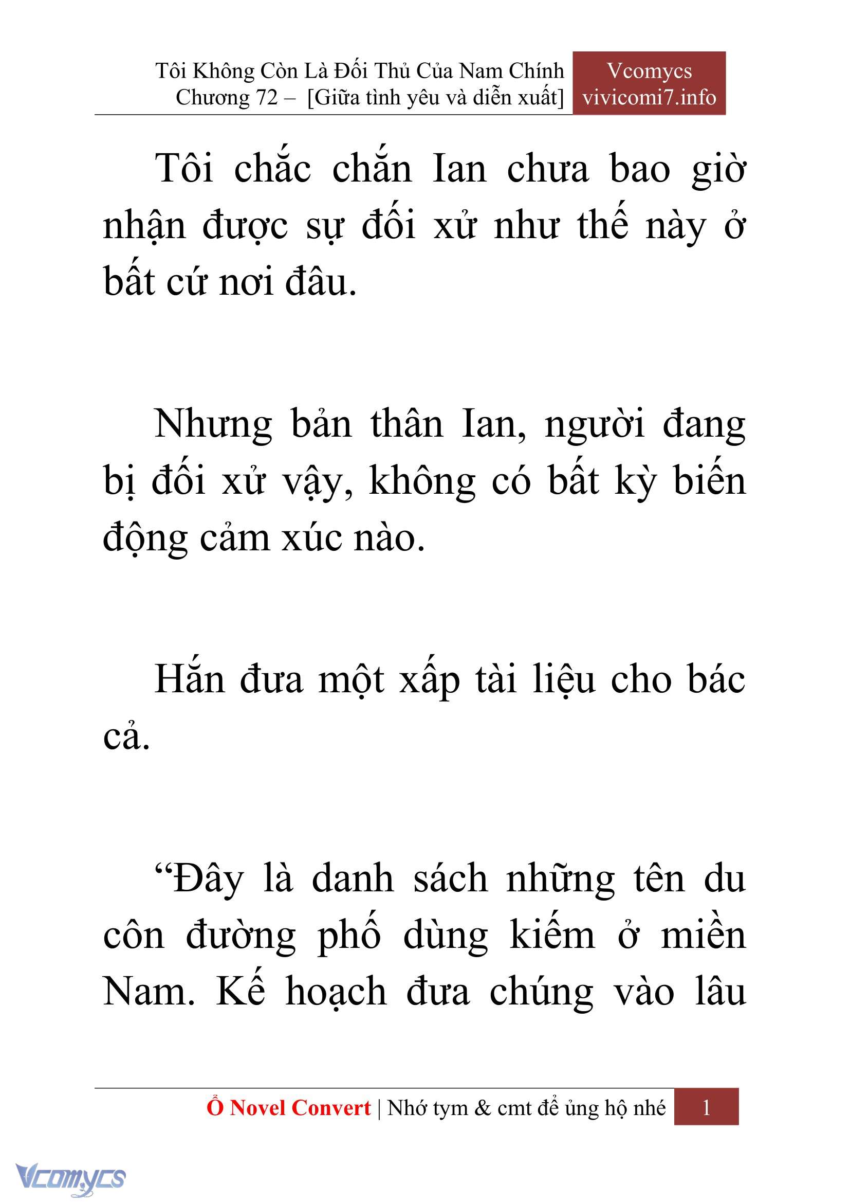 [Novel] Tôi Không Còn Là Đối Thủ Của Nam Chính Chapter  72 - 3