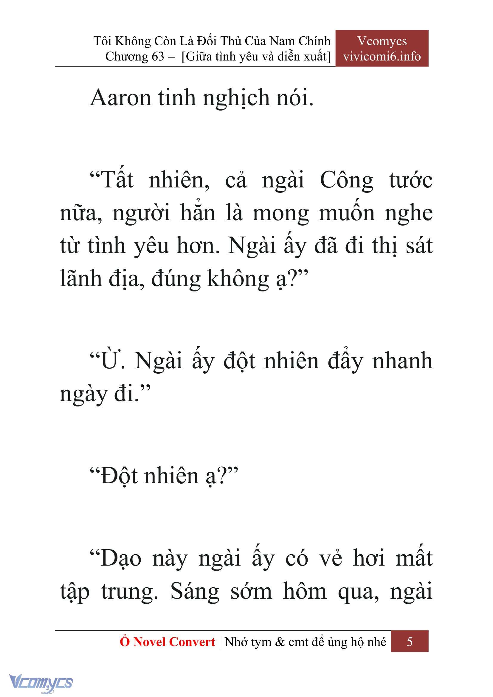 [Novel] Tôi Không Còn Là Đối Thủ Của Nam Chính Chapter  63 - 7