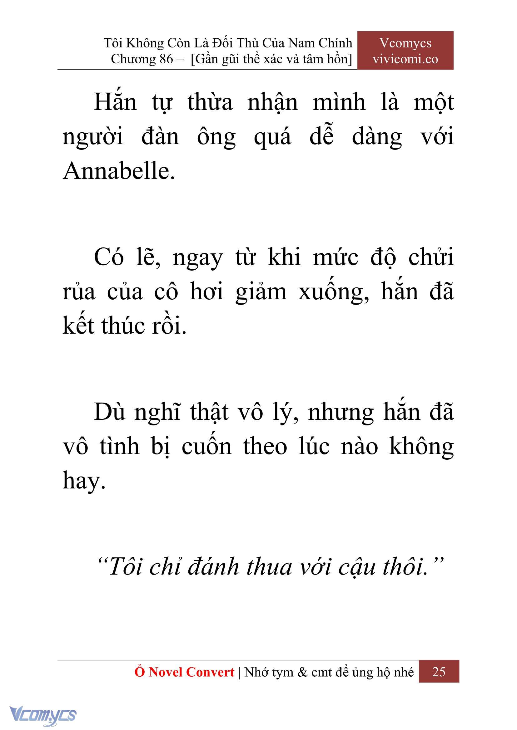 [Novel] Tôi Không Còn Là Đối Thủ Của Nam Chính Chapter  86 - 27