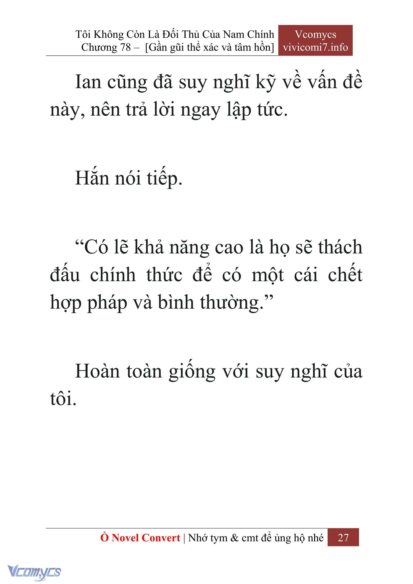 [Novel] Tôi Không Còn Là Đối Thủ Của Nam Chính Chapter  78 - 29