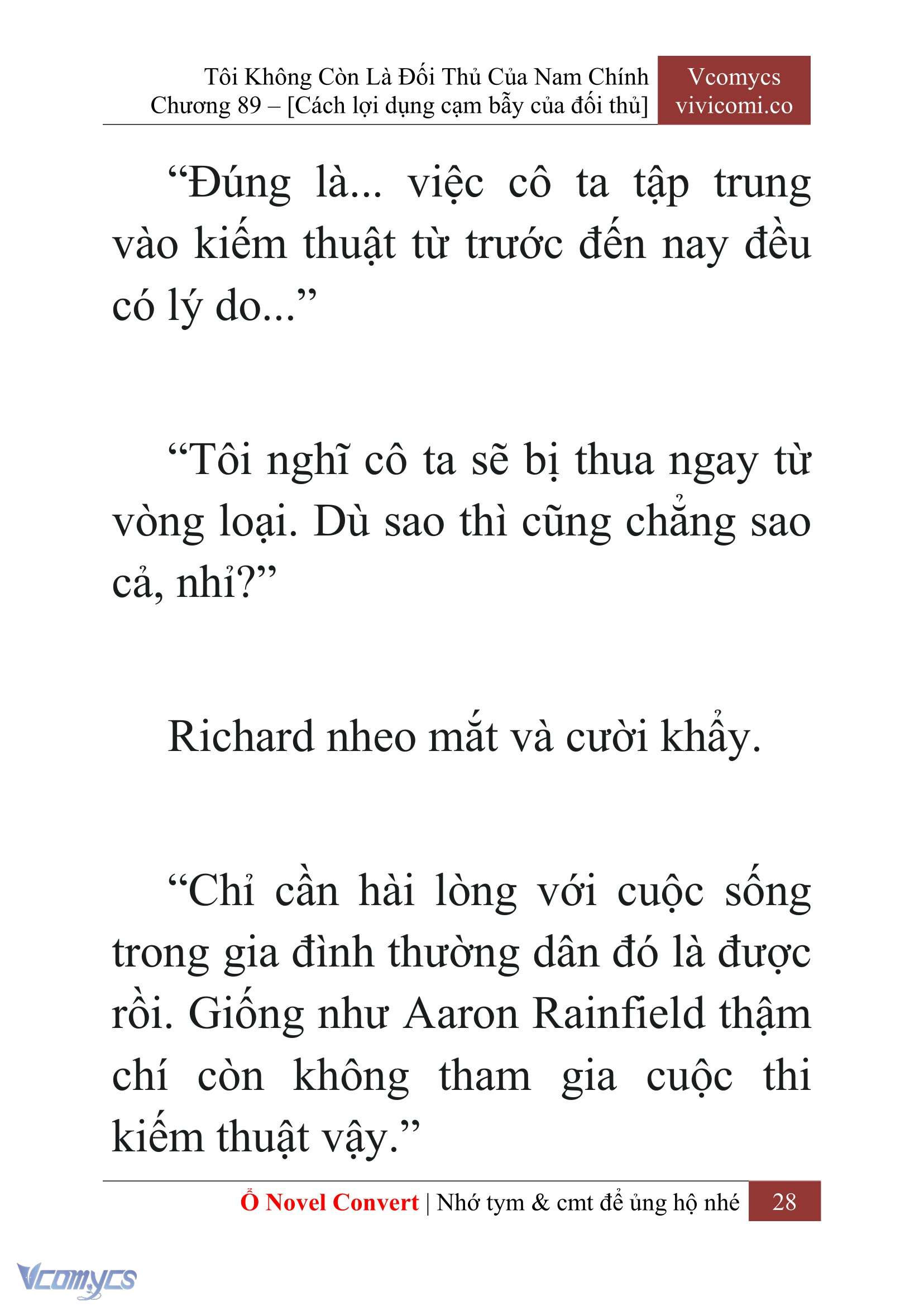 [Novel] Tôi Không Còn Là Đối Thủ Của Nam Chính Chapter  89 - 30