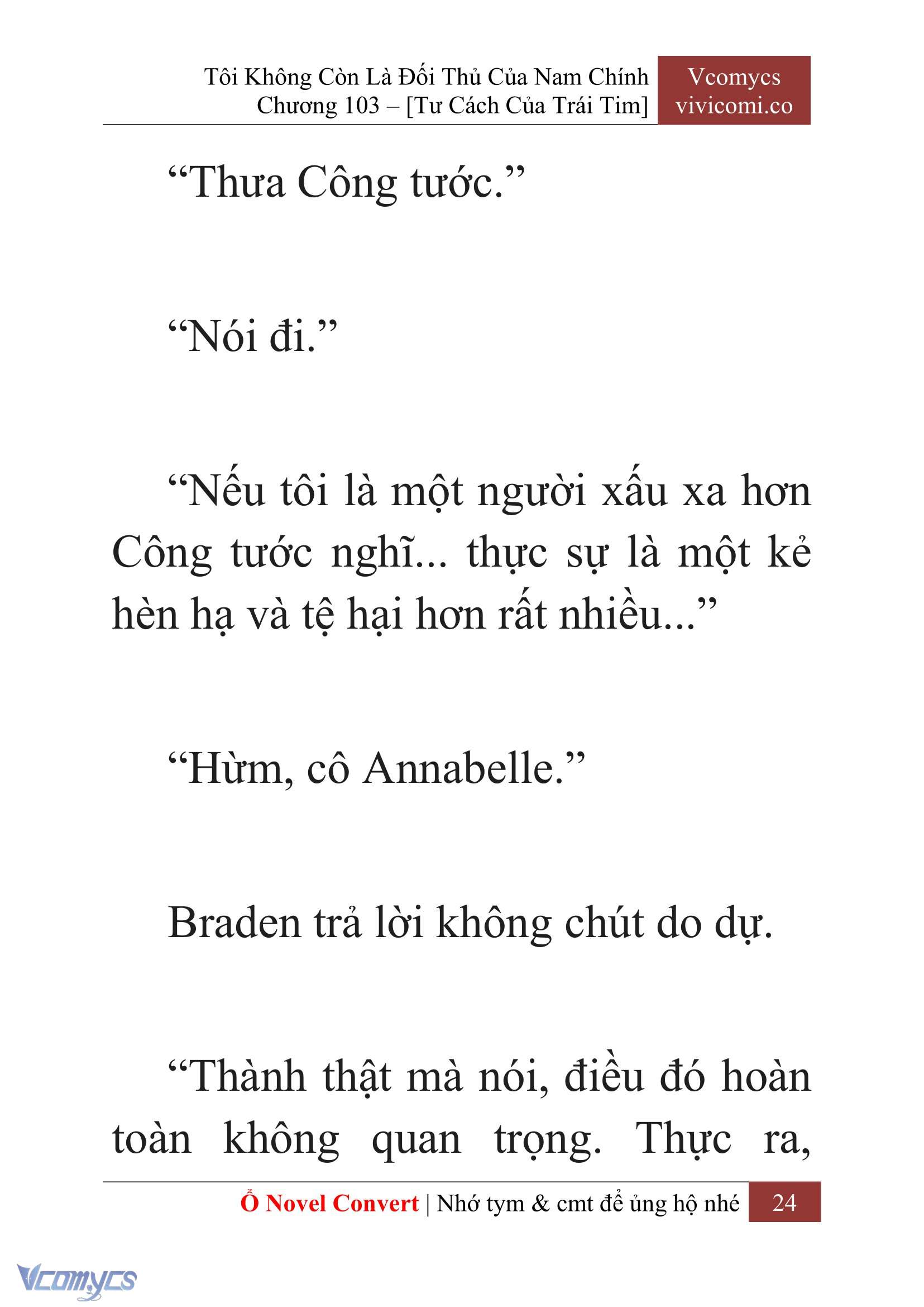 [Novel] Tôi Không Còn Là Đối Thủ Của Nam Chính Chapter  103 - 26