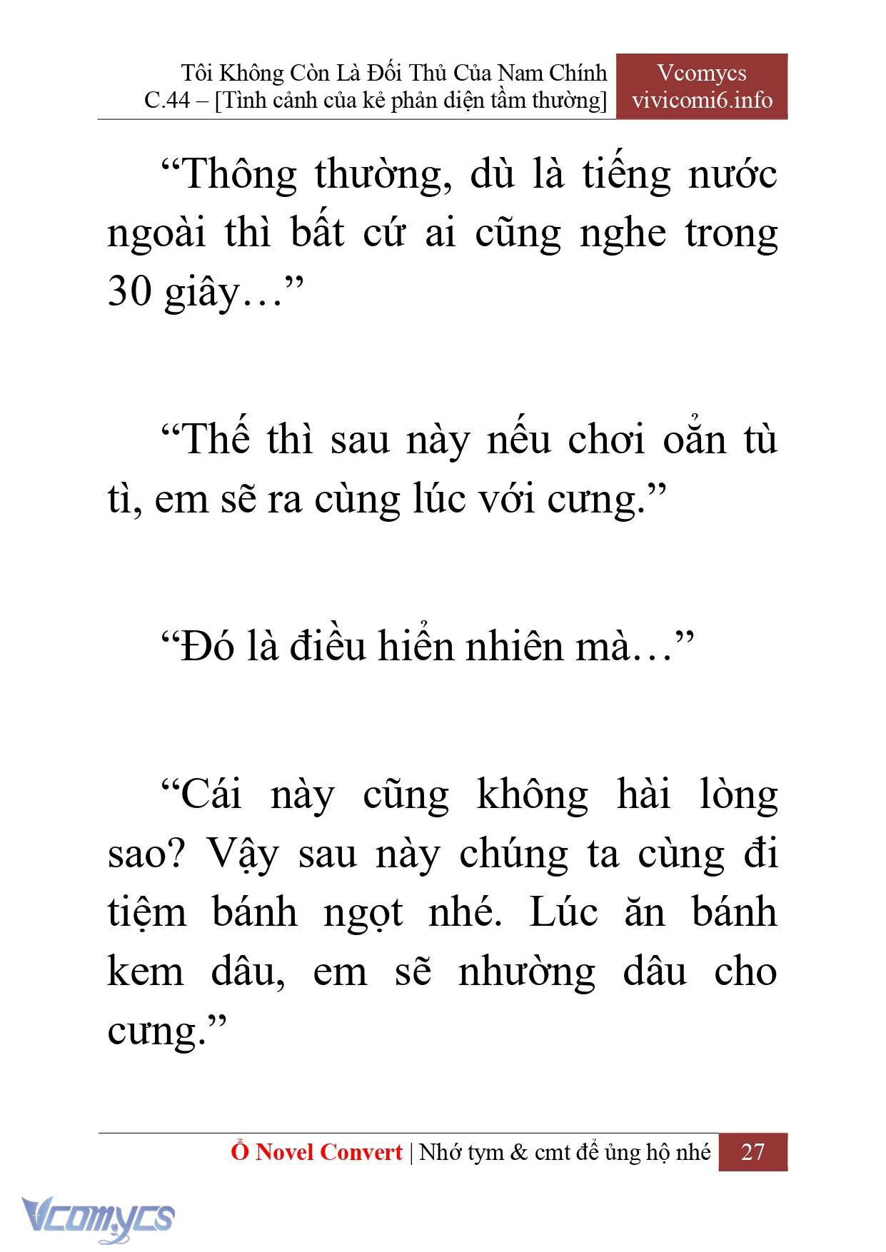 [Novel] Tôi Không Còn Là Đối Thủ Của Nam Chính Chapter  44 - 29