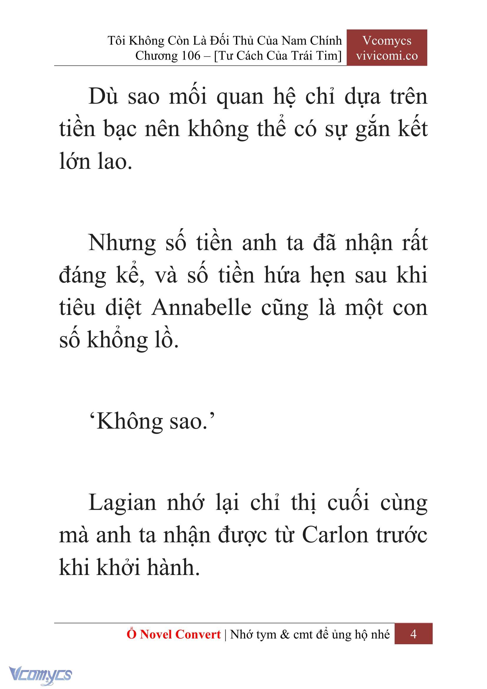 [Novel] Tôi Không Còn Là Đối Thủ Của Nam Chính Chapter  106 - 6