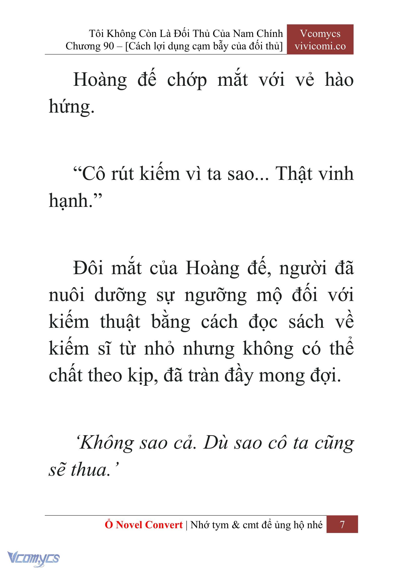[Novel] Tôi Không Còn Là Đối Thủ Của Nam Chính Chapter  90 - 9