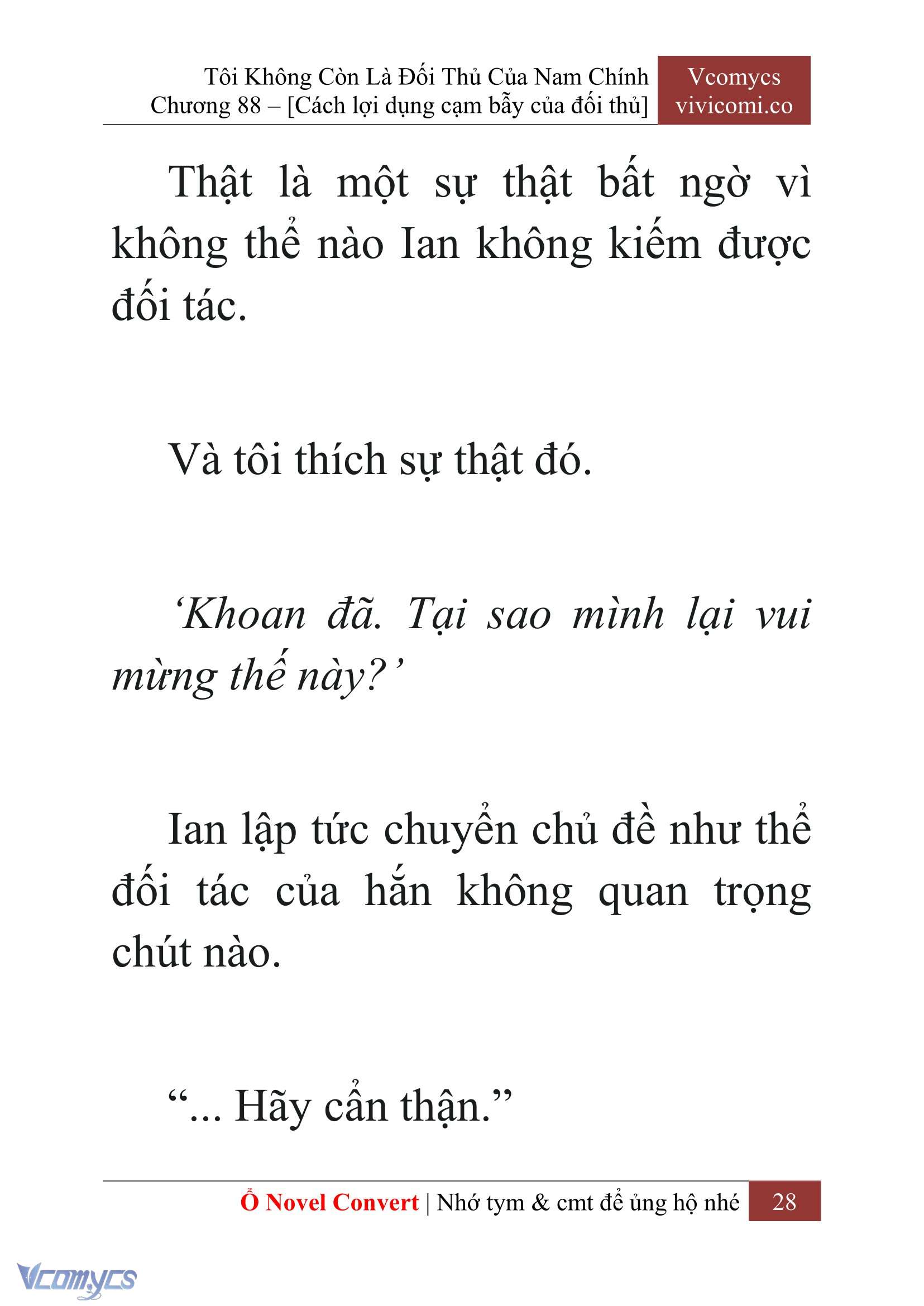 [Novel] Tôi Không Còn Là Đối Thủ Của Nam Chính Chapter  88 - 30