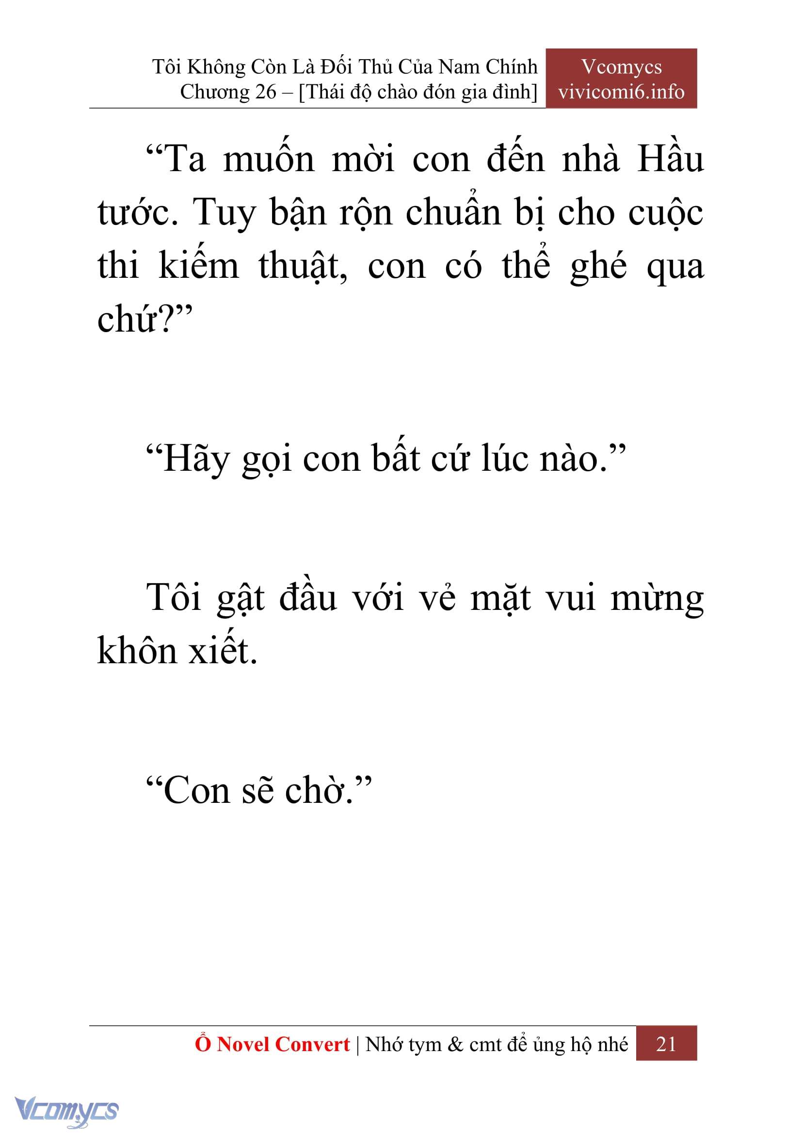 [Novel] Tôi Không Còn Là Đối Thủ Của Nam Chính Chapter  26 - 23