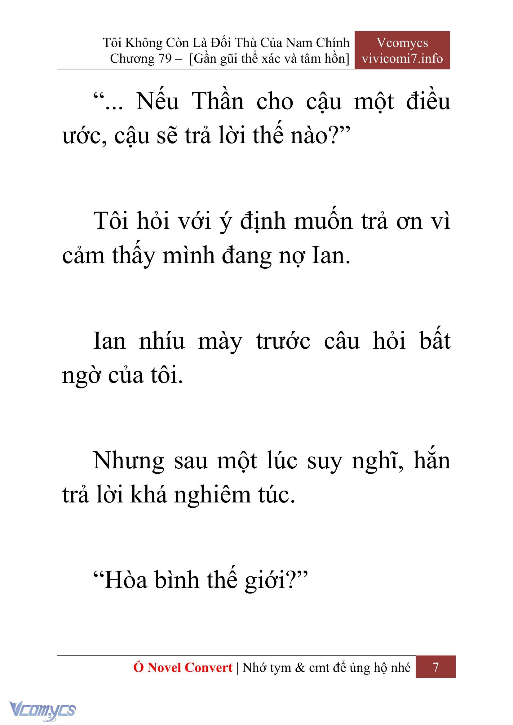 [Novel] Tôi Không Còn Là Đối Thủ Của Nam Chính Chapter  79 - 9
