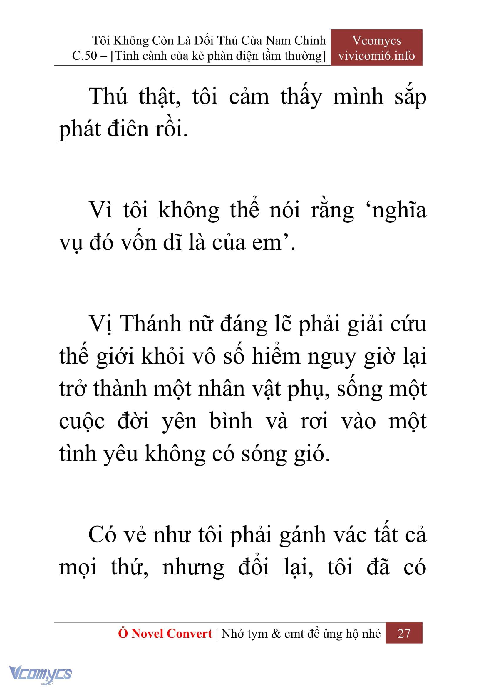 [Novel] Tôi Không Còn Là Đối Thủ Của Nam Chính Chapter  50 - 29