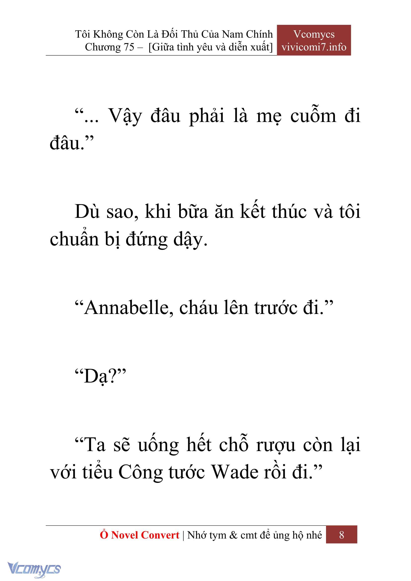[Novel] Tôi Không Còn Là Đối Thủ Của Nam Chính Chapter  75 - 10