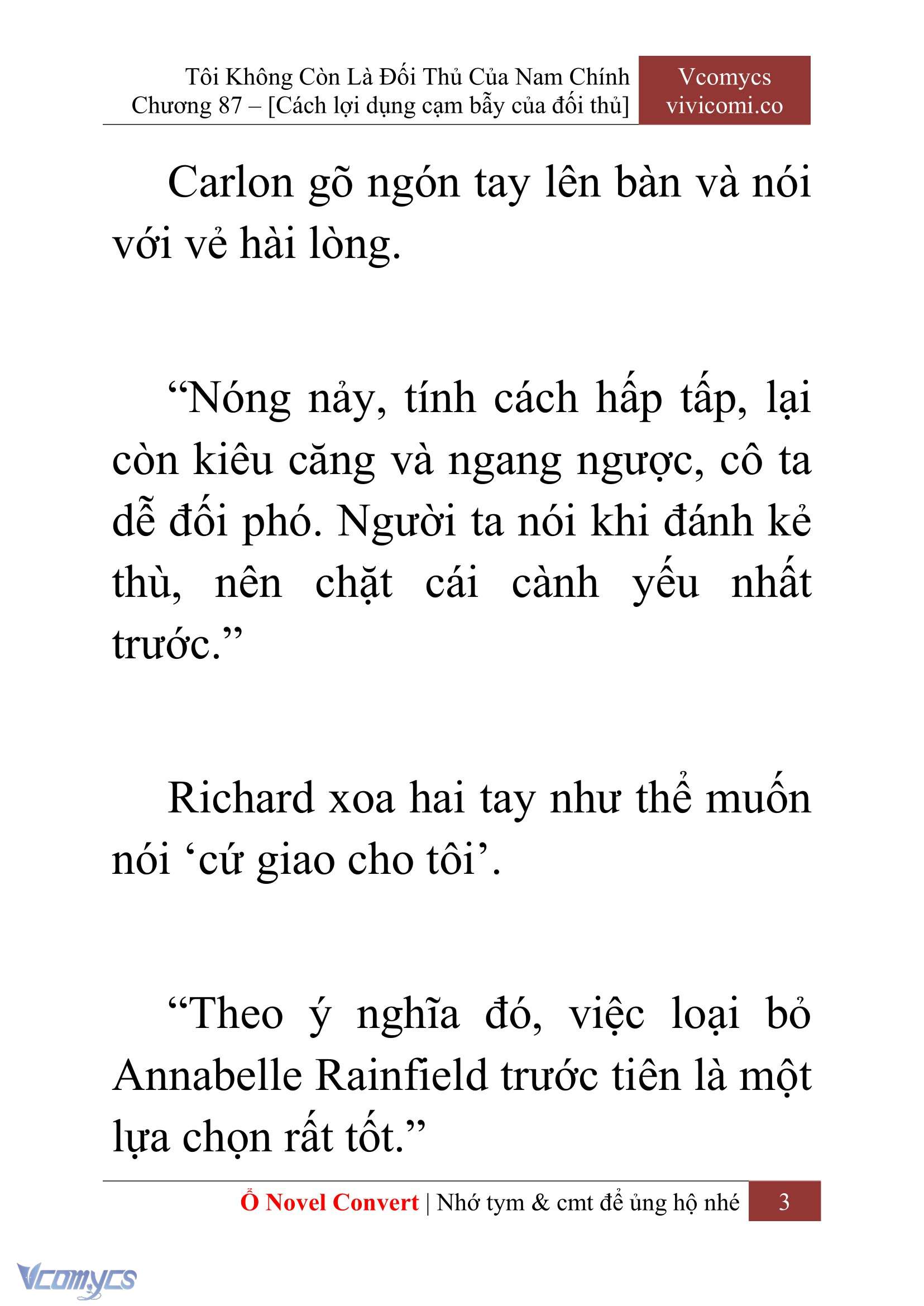 [Novel] Tôi Không Còn Là Đối Thủ Của Nam Chính Chapter  87 - 5