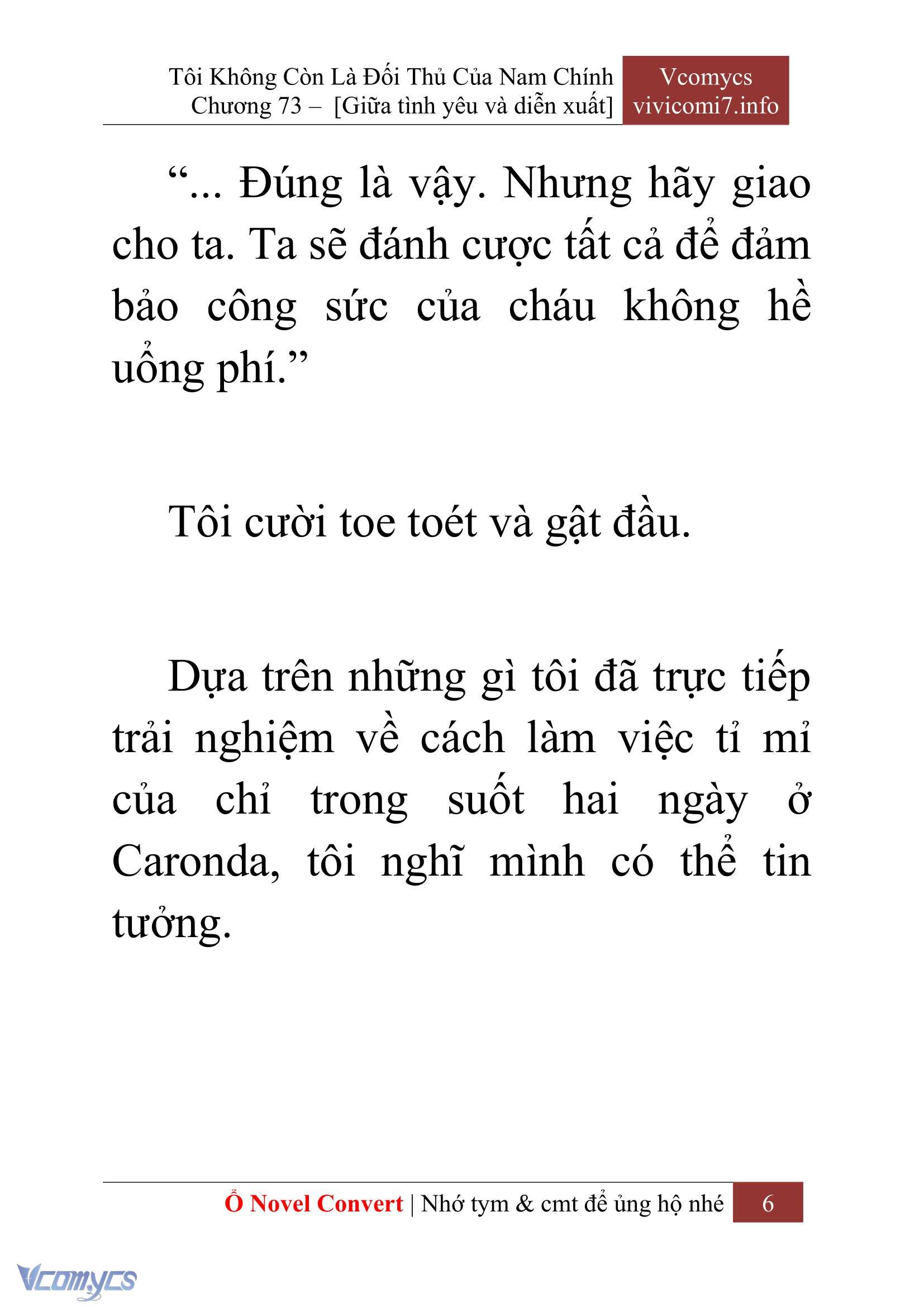 [Novel] Tôi Không Còn Là Đối Thủ Của Nam Chính Chapter  73 - 8