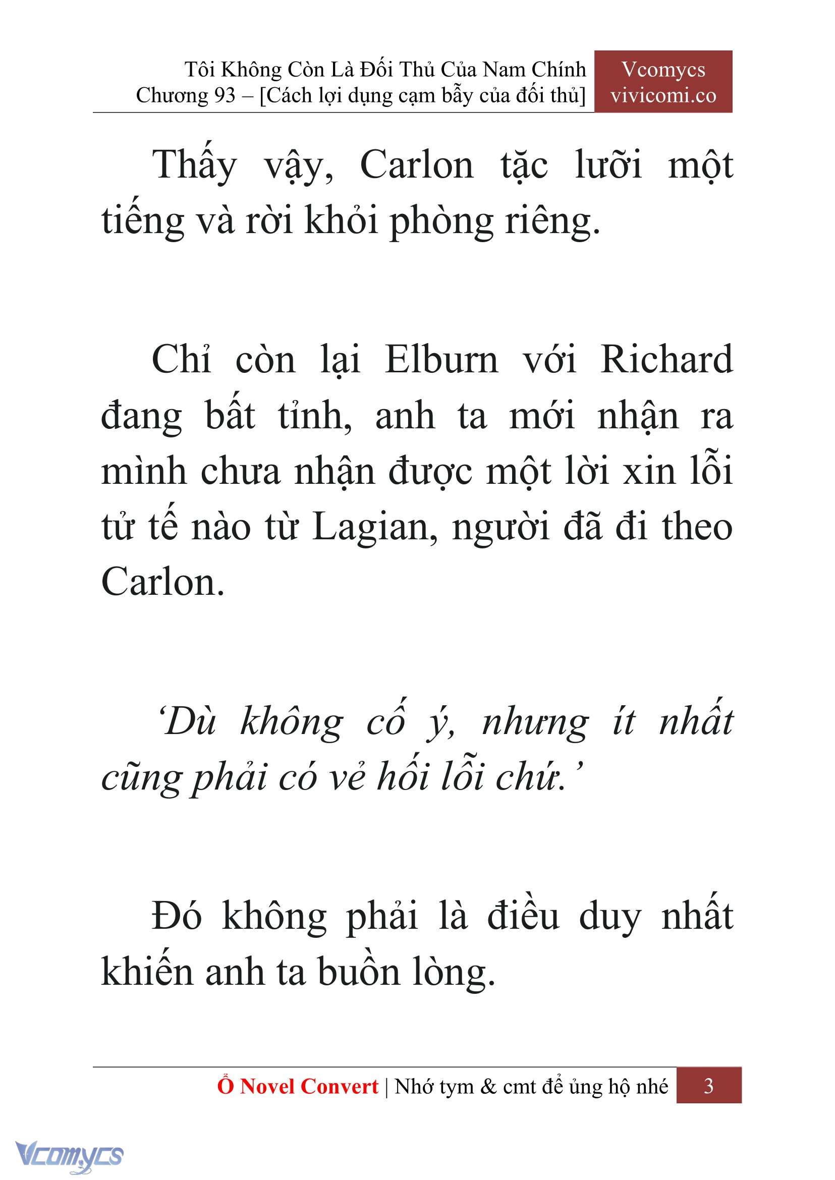 [Novel] Tôi Không Còn Là Đối Thủ Của Nam Chính Chapter  93 - 5