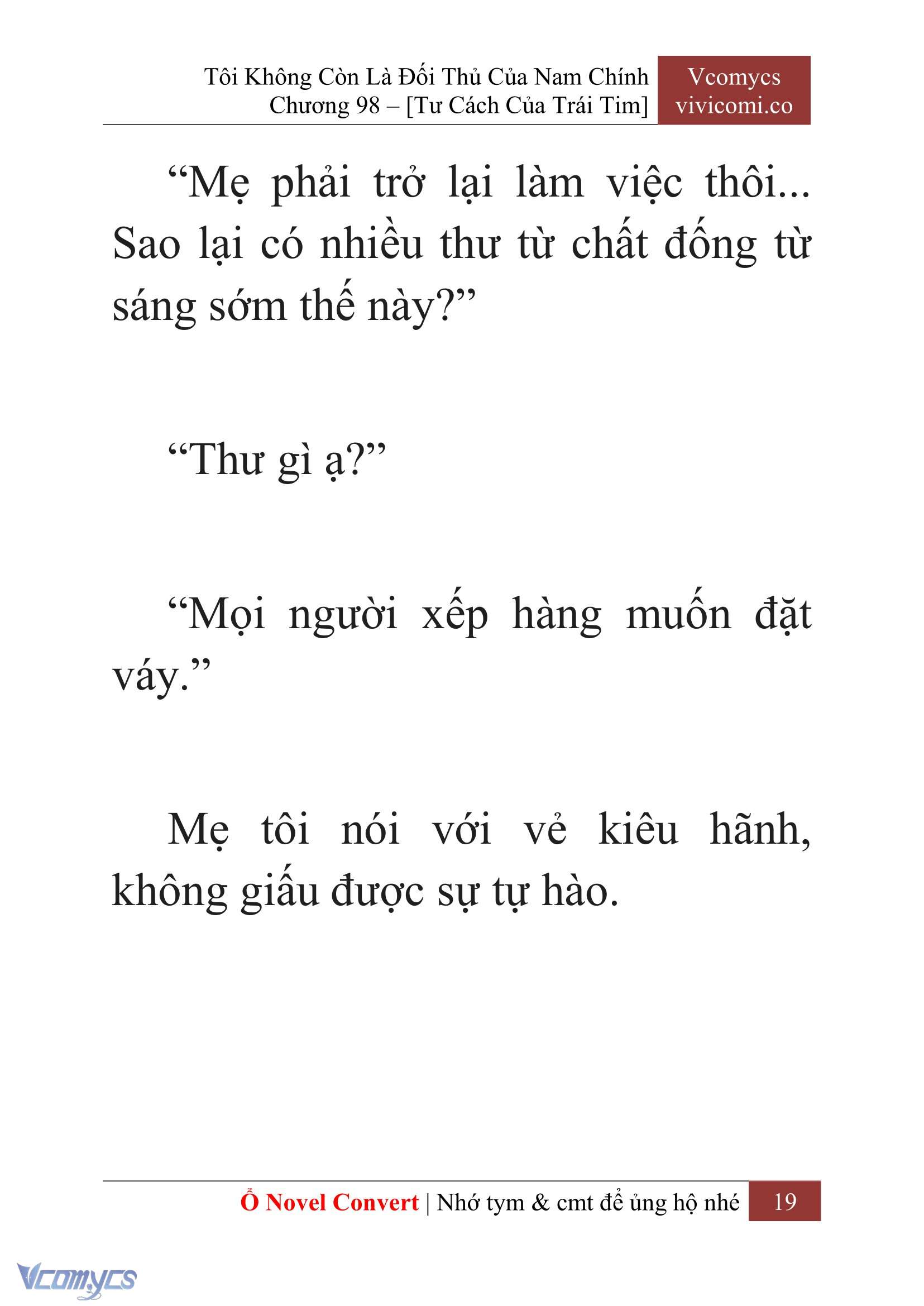 [Novel] Tôi Không Còn Là Đối Thủ Của Nam Chính Chapter  98 - 21