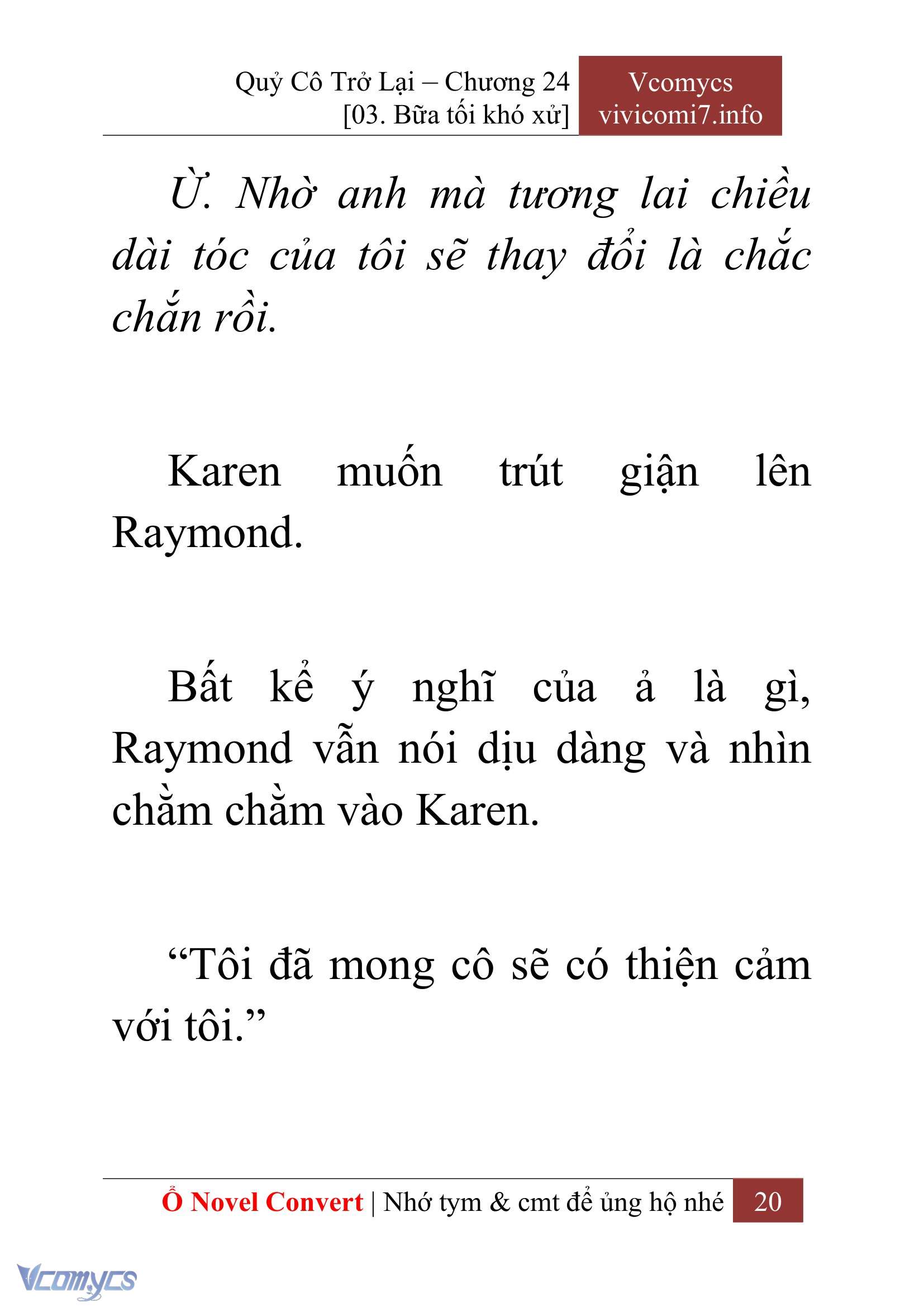 [Novel] Quý Cô Trở Lại Chapter  24 - 22