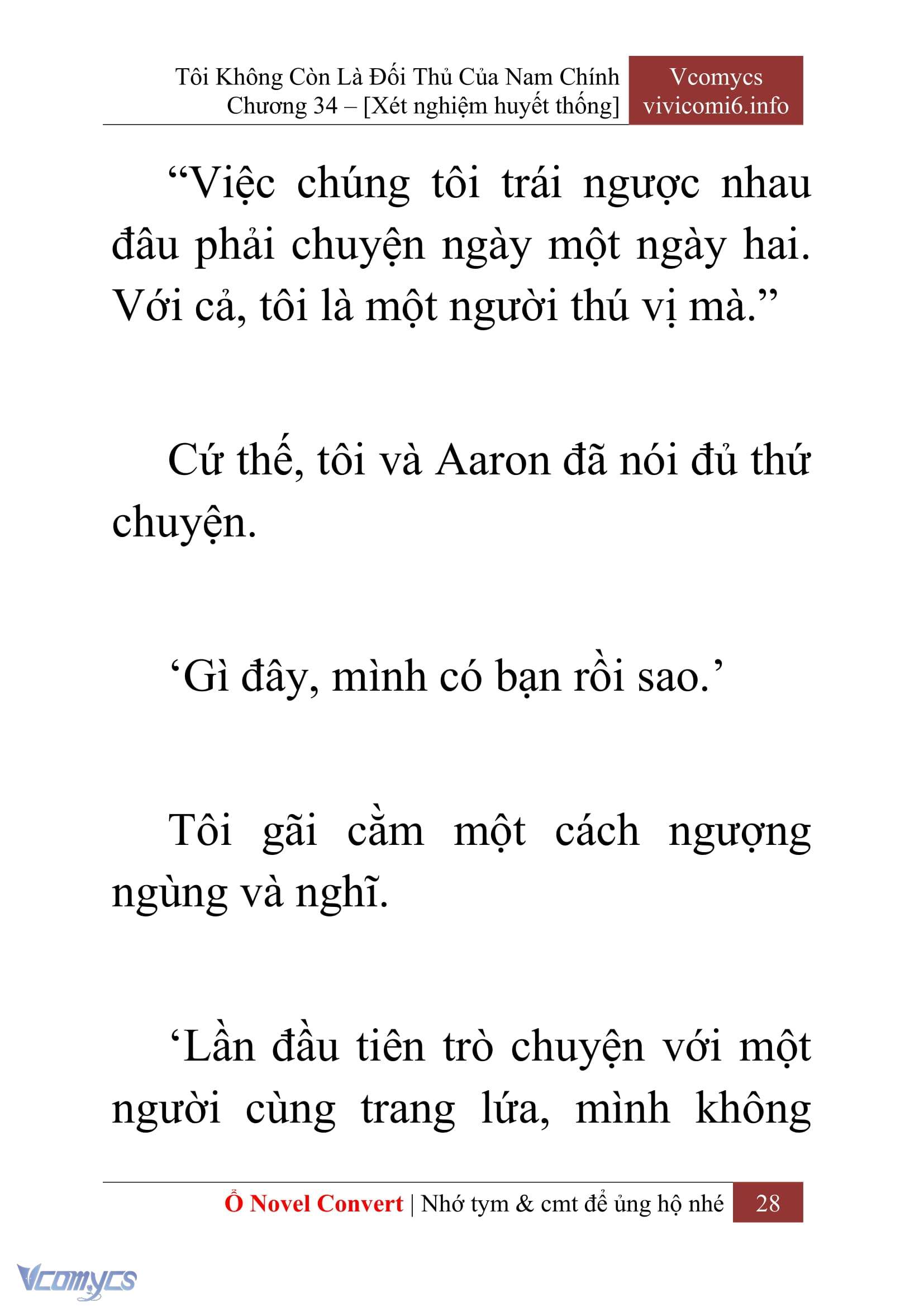 [Novel] Tôi Không Còn Là Đối Thủ Của Nam Chính Chapter  34 - 30