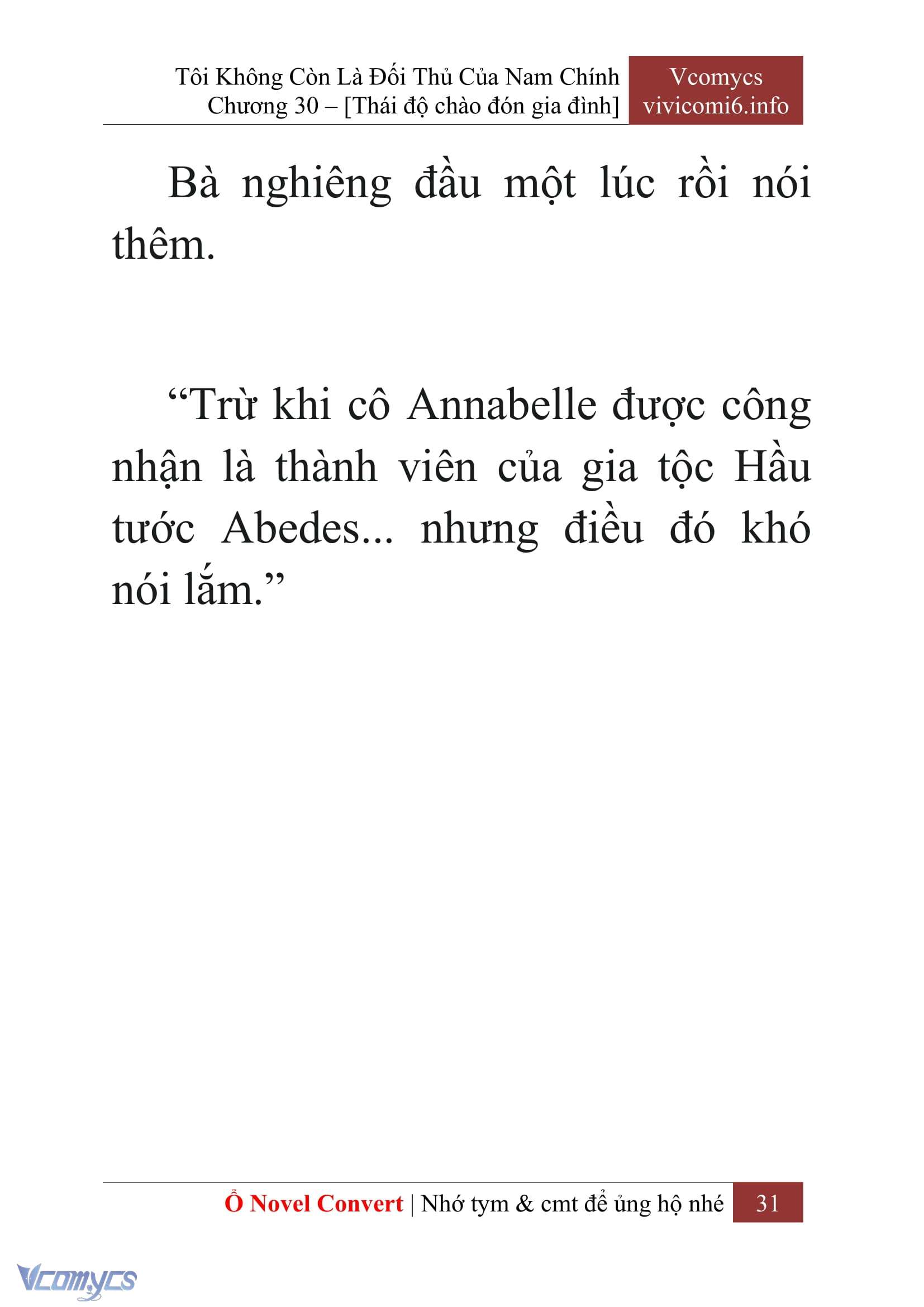 [Novel] Tôi Không Còn Là Đối Thủ Của Nam Chính Chapter  30 - 33