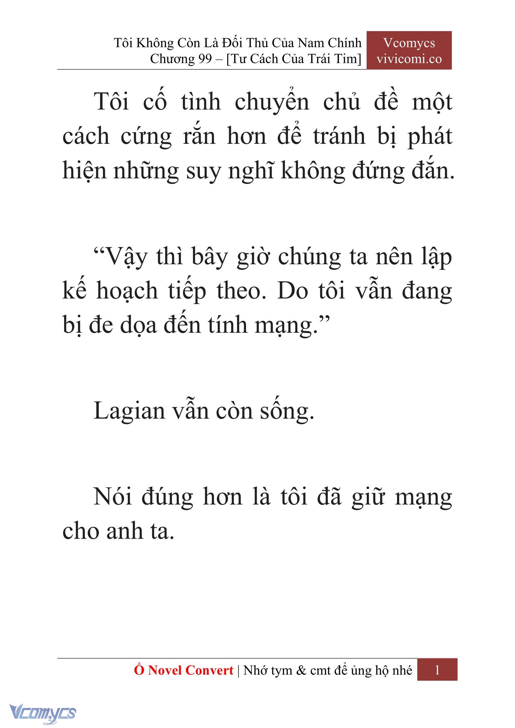 [Novel] Tôi Không Còn Là Đối Thủ Của Nam Chính Chapter  99 - 3