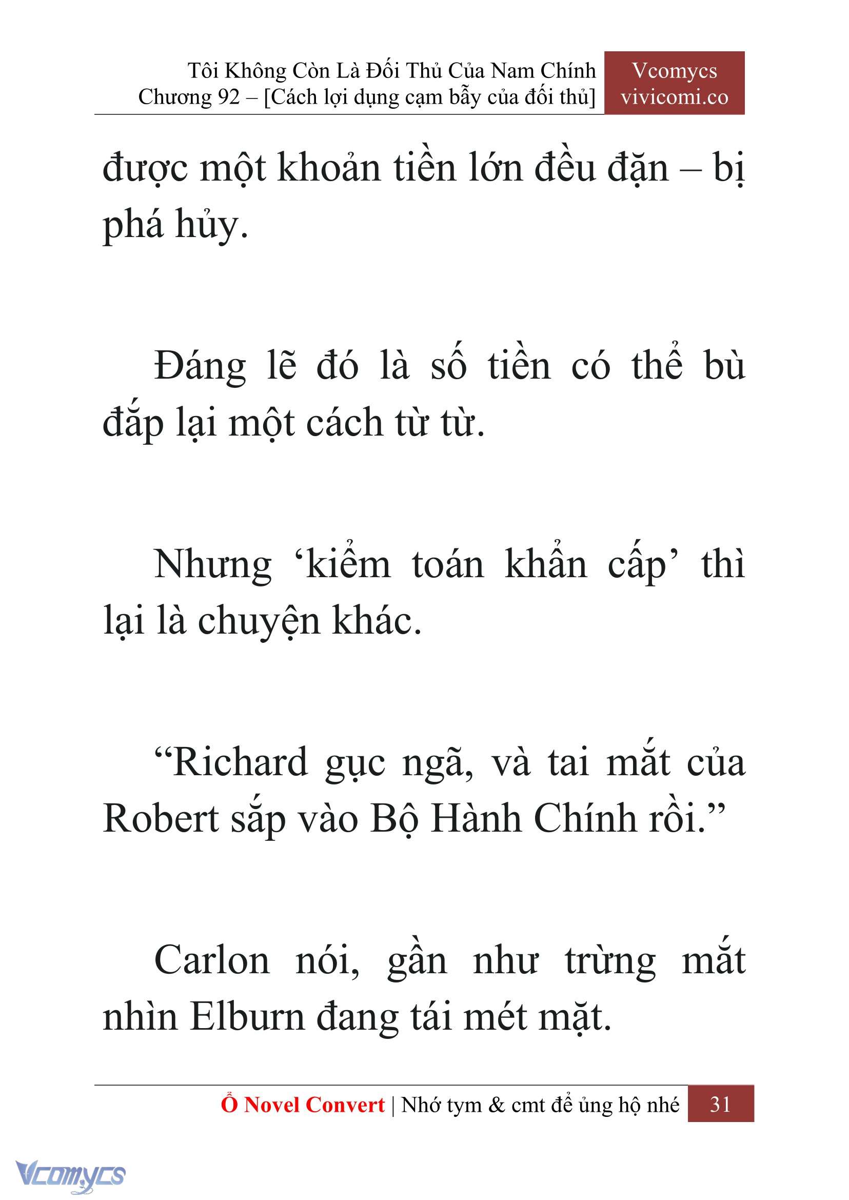 [Novel] Tôi Không Còn Là Đối Thủ Của Nam Chính Chapter  92 - 33
