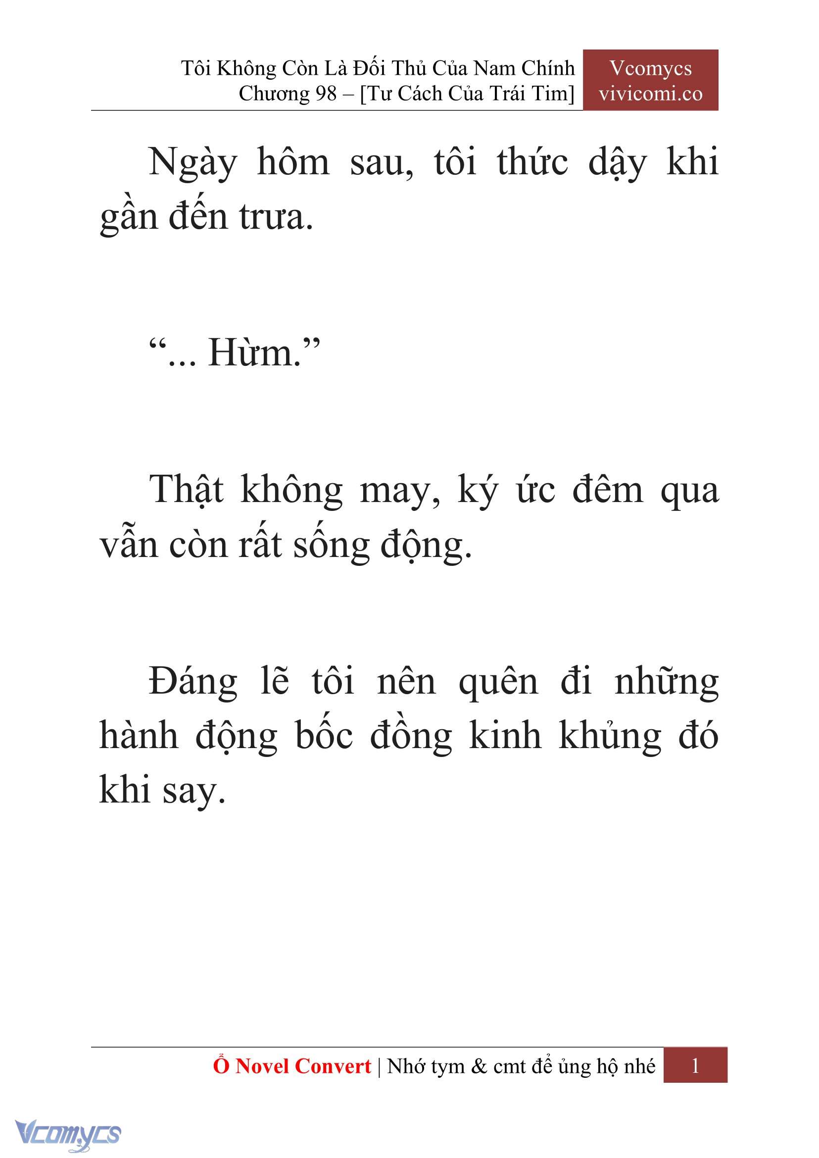 [Novel] Tôi Không Còn Là Đối Thủ Của Nam Chính Chapter  98 - 3