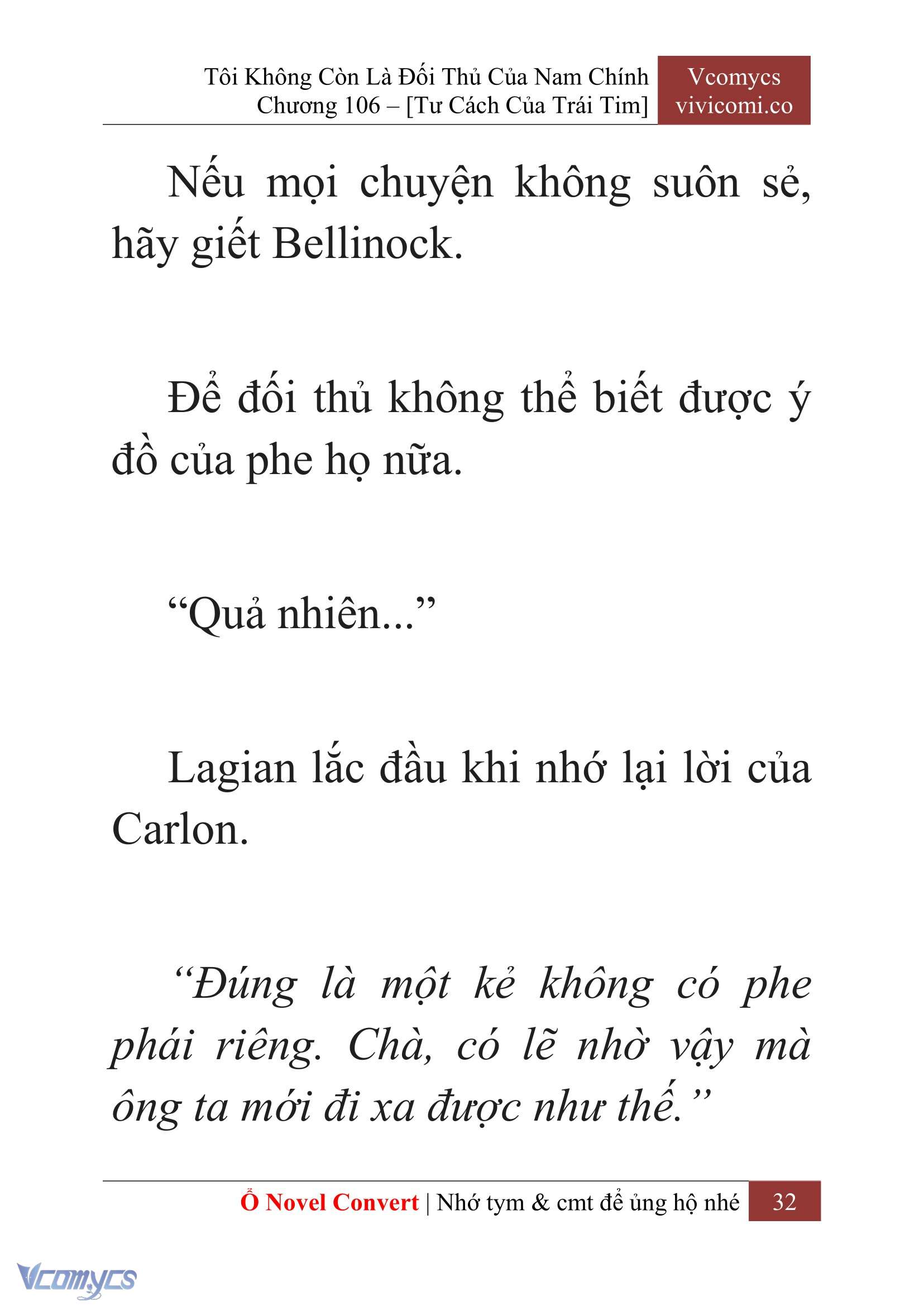 [Novel] Tôi Không Còn Là Đối Thủ Của Nam Chính Chapter  106 - 34