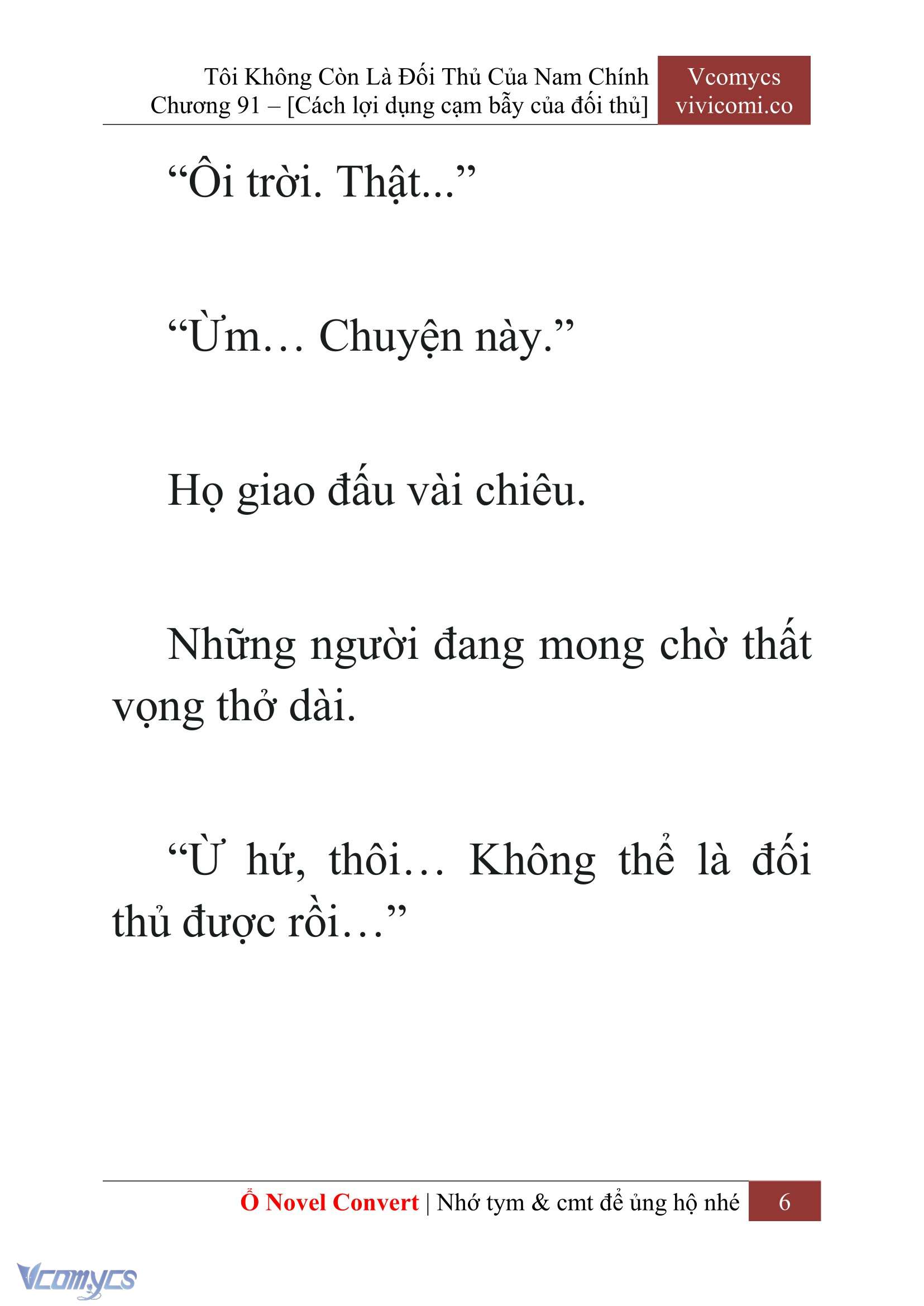 [Novel] Tôi Không Còn Là Đối Thủ Của Nam Chính Chapter  91 - 8