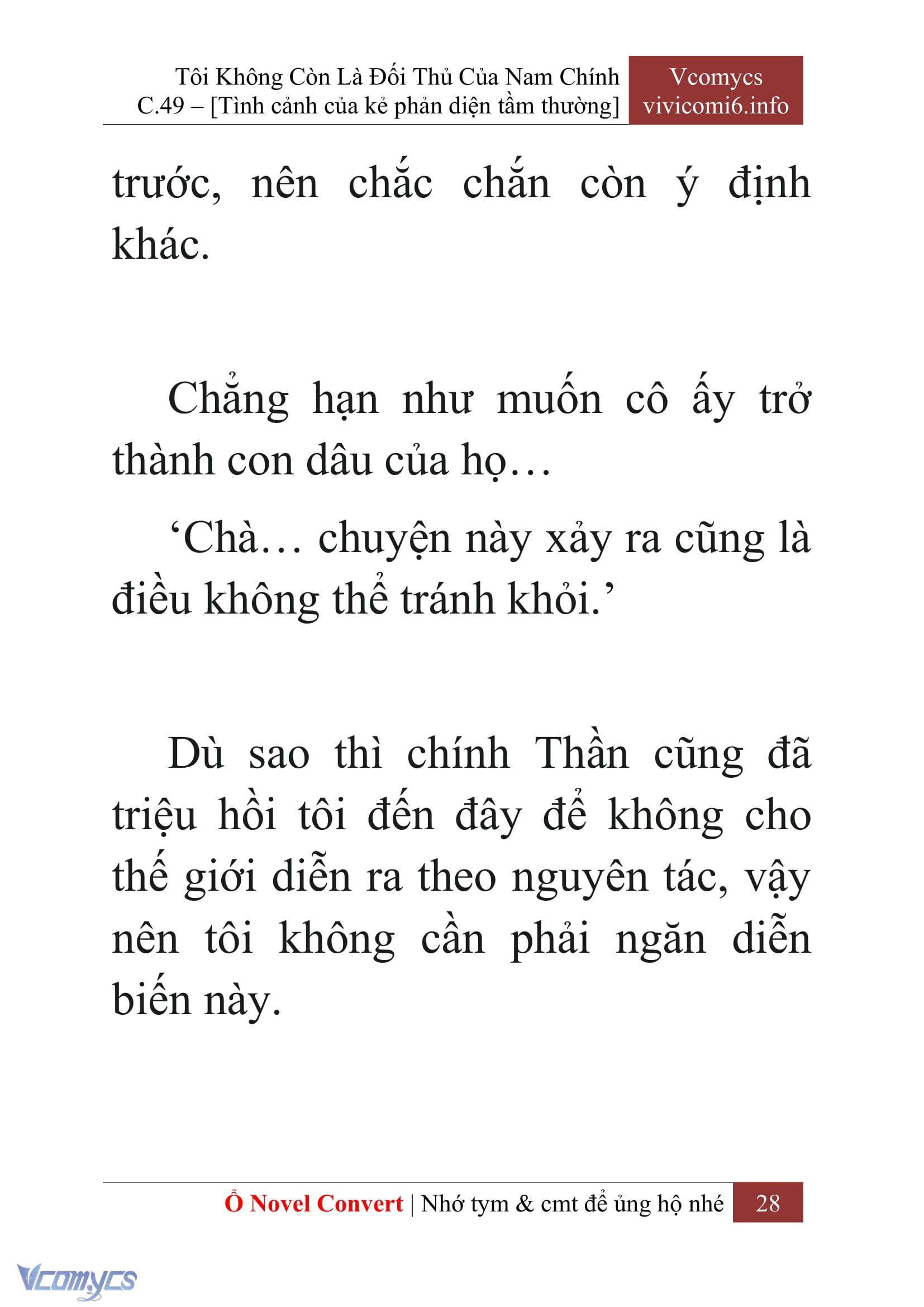 [Novel] Tôi Không Còn Là Đối Thủ Của Nam Chính Chapter  49 - 30