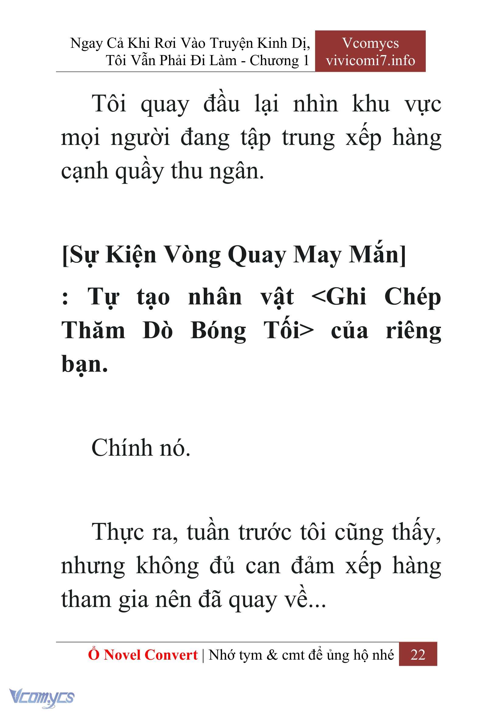 [Novel] Ngay Cả Khi Rơi Vào Truyện Kinh Dị, Tôi Vẫn Phải Đi Làm Chapter  1 - 24