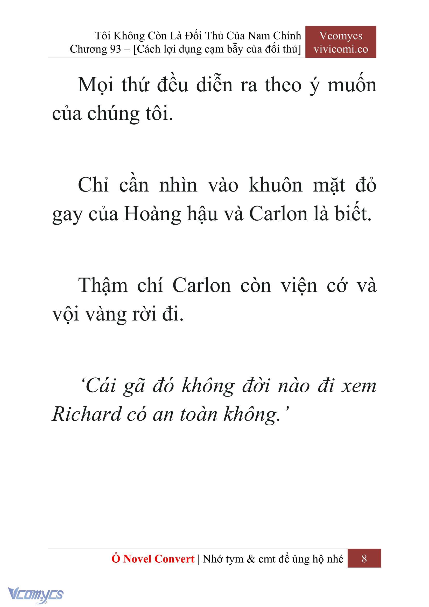 [Novel] Tôi Không Còn Là Đối Thủ Của Nam Chính Chapter  93 - 10