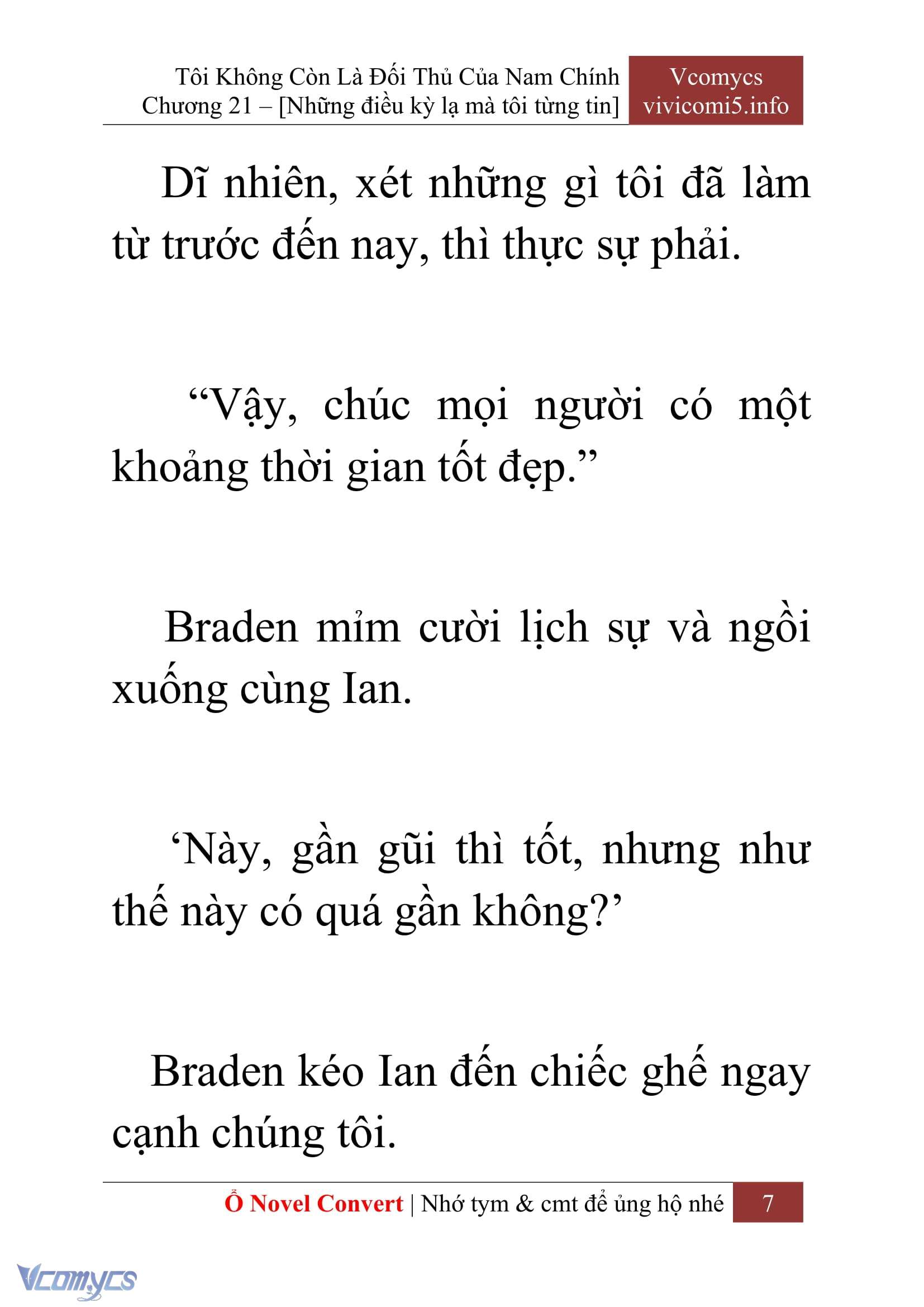 [Novel] Tôi Không Còn Là Đối Thủ Của Nam Chính Chapter  21 - 9